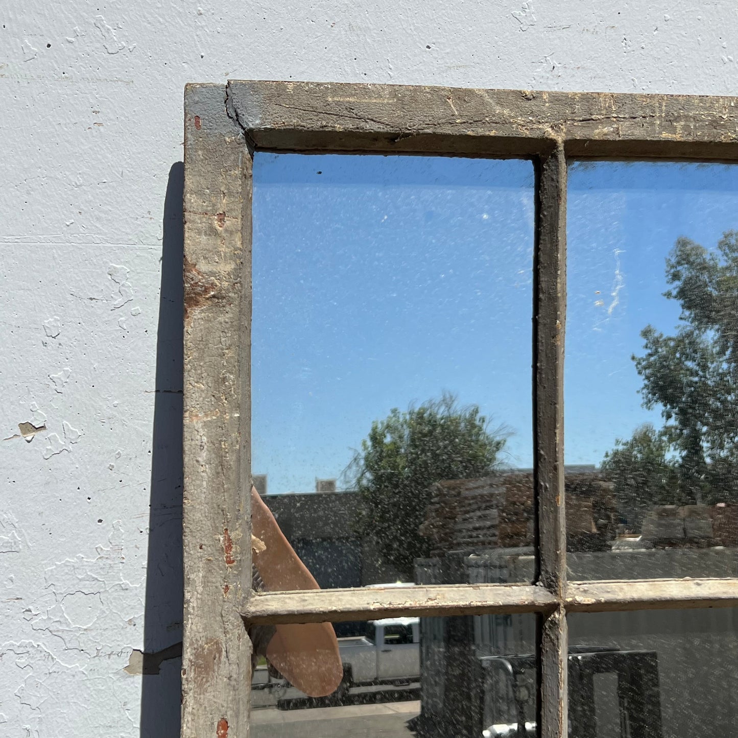 Iron Factory Window Mirror w/25 Panes