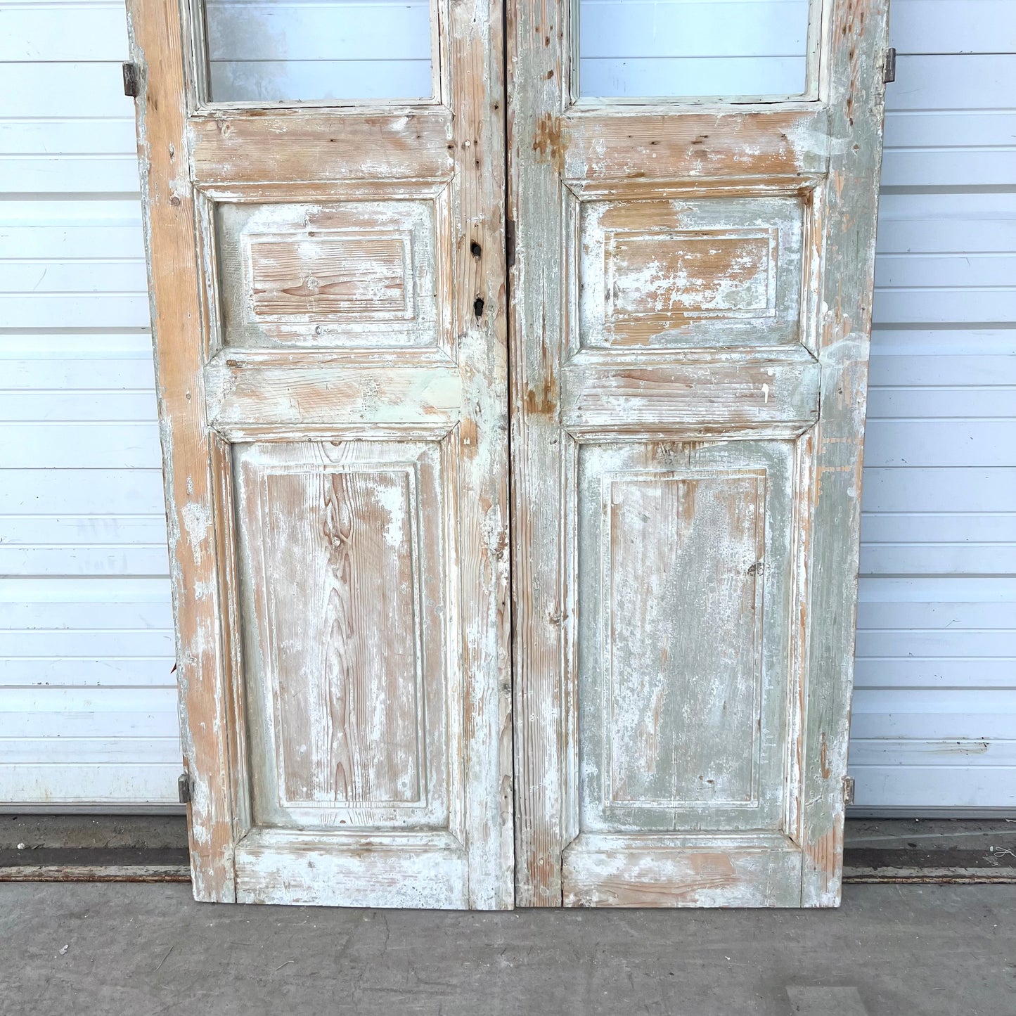 Pair of Single Lite Painted French Doors