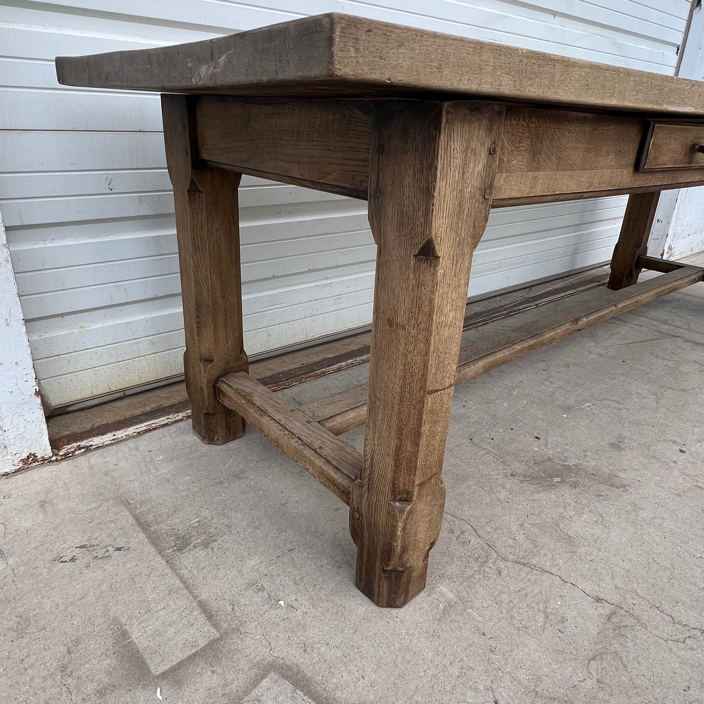 French Wood Dining Table w/Boulanger Plaque