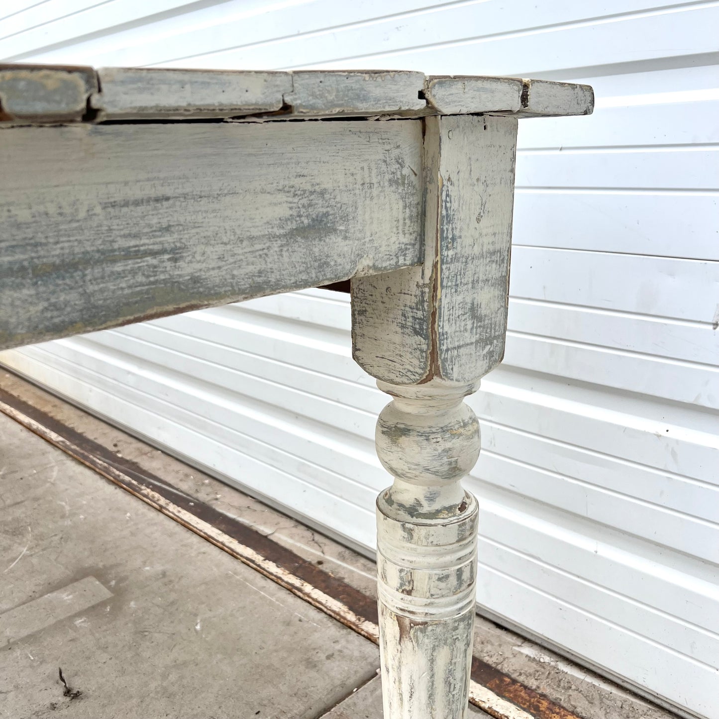 Painted General Store Work Dining Table with 6 Legs