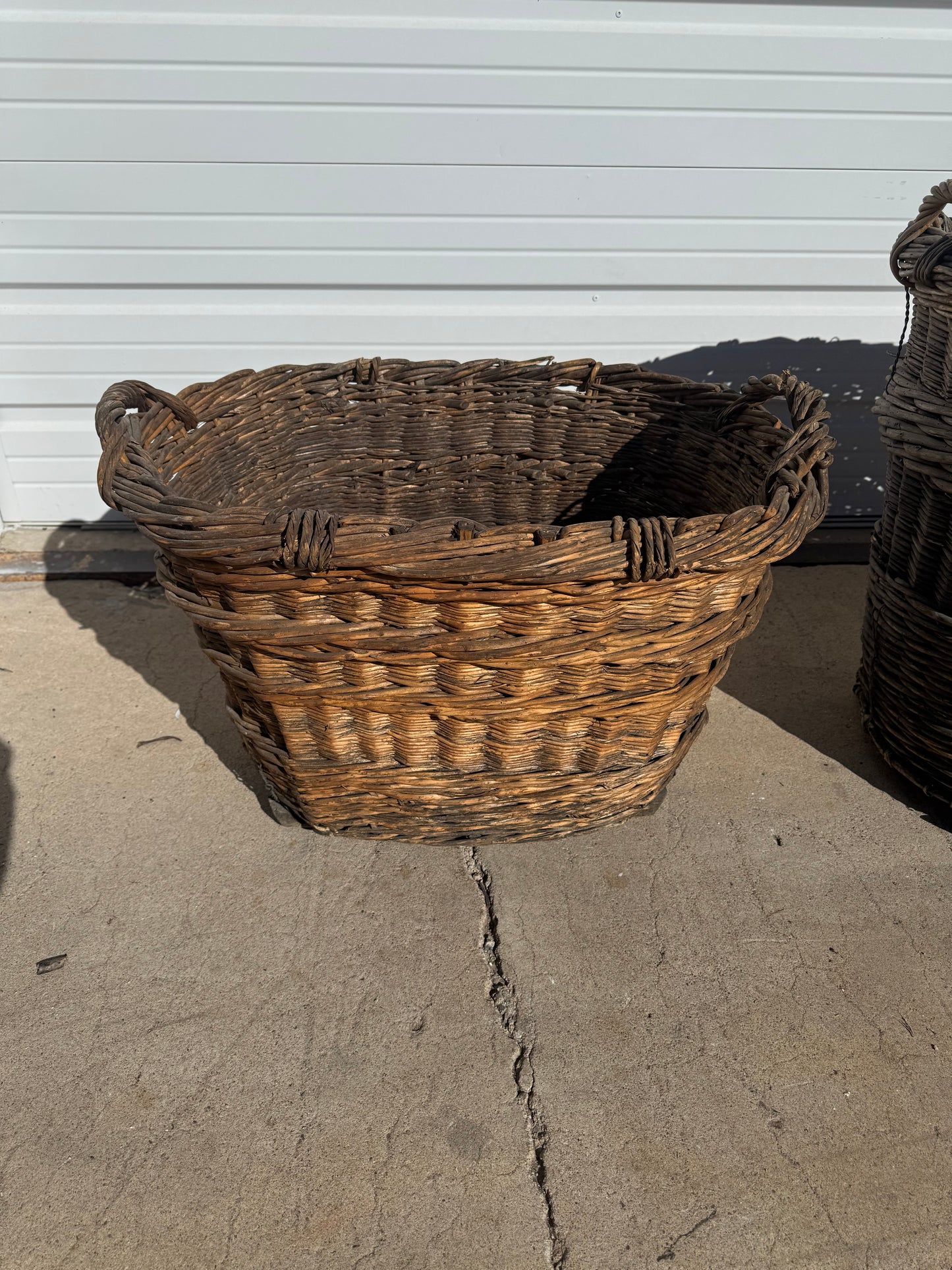Large French Champagne Basket from Saint-Coulomb, France