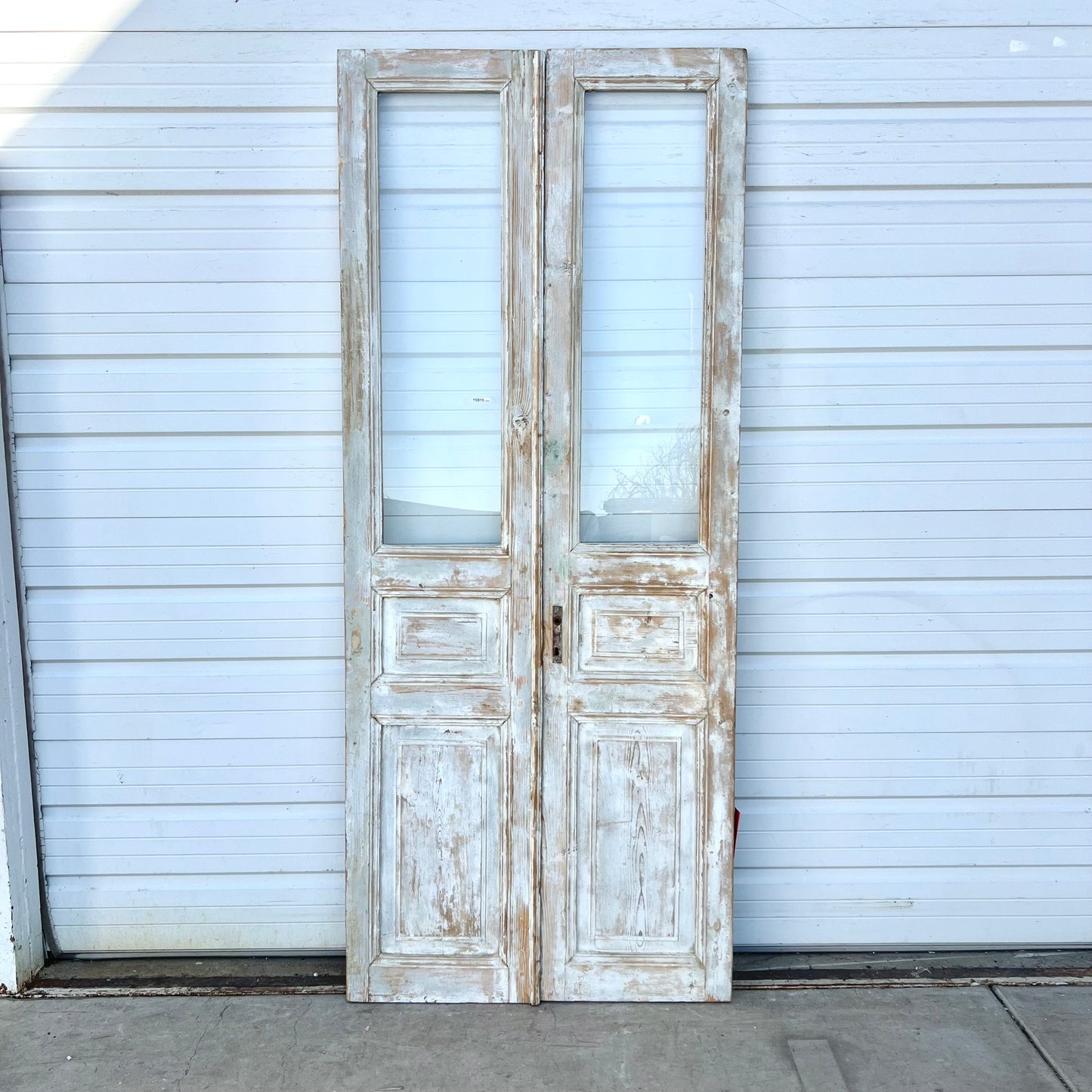 Pair of Single Lite Painted French Doors