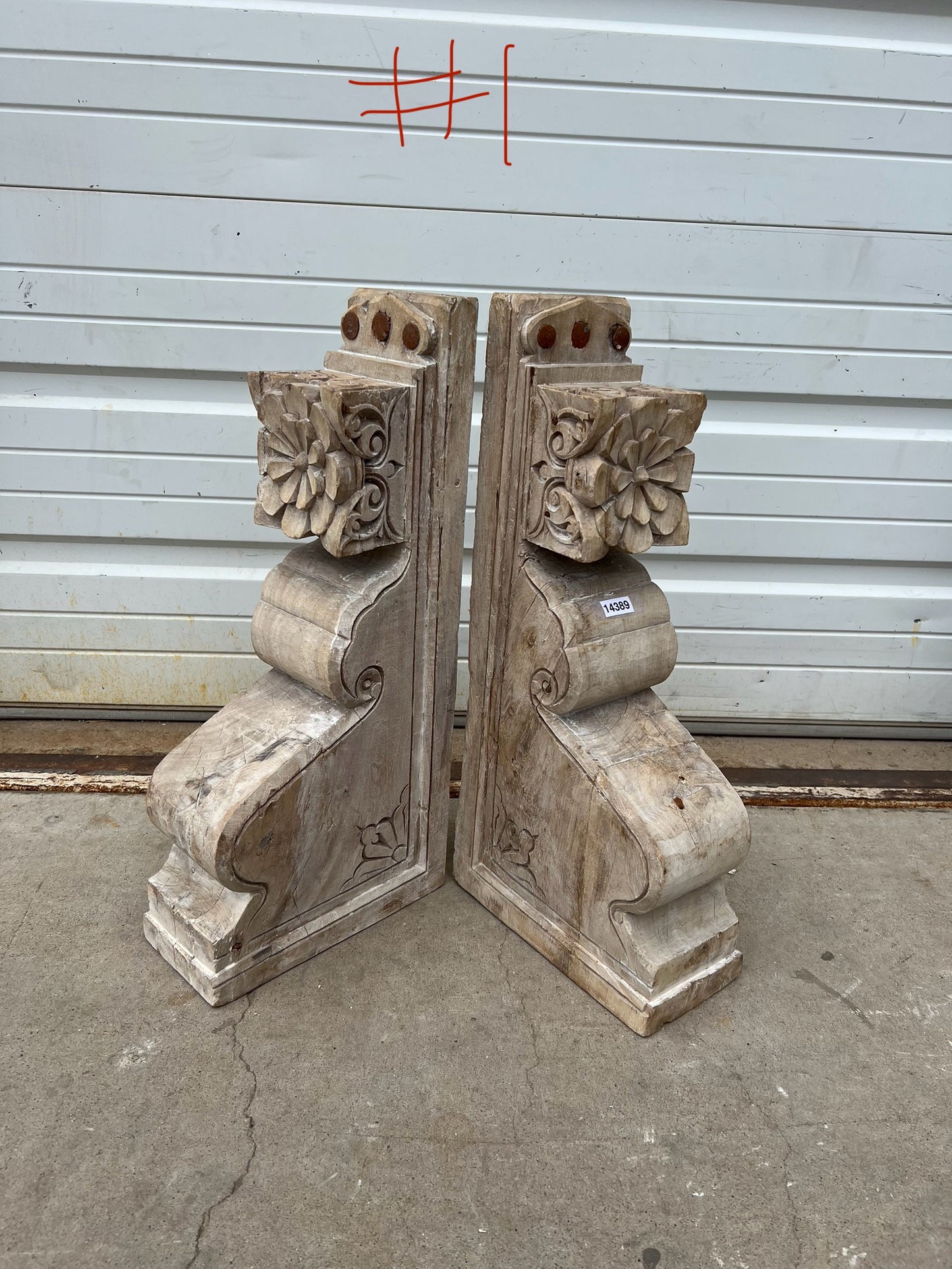 Pair of Natural Wood Corbels
