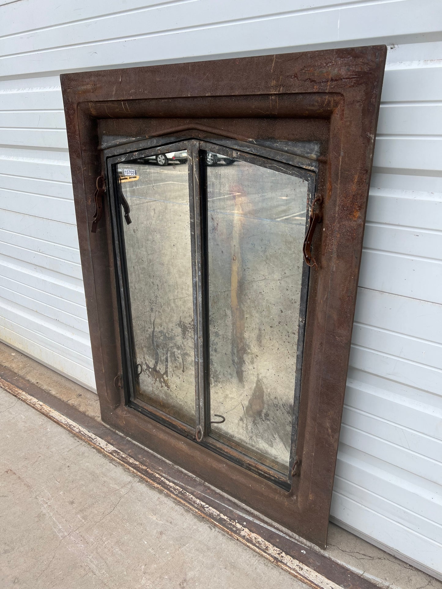 Rectangular Iron Mirrored 2 Pane Window