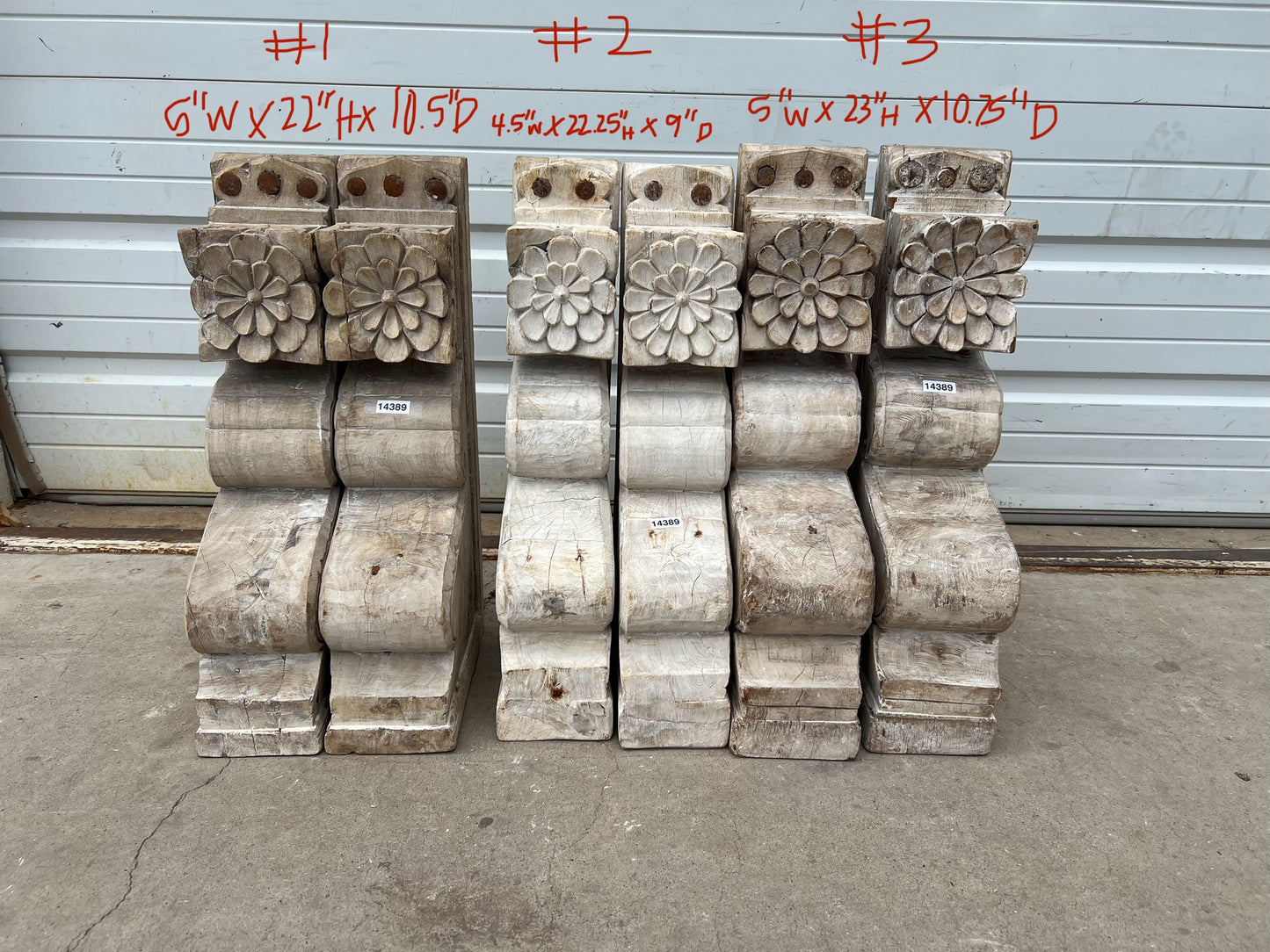 Pair of Natural Wood Corbels