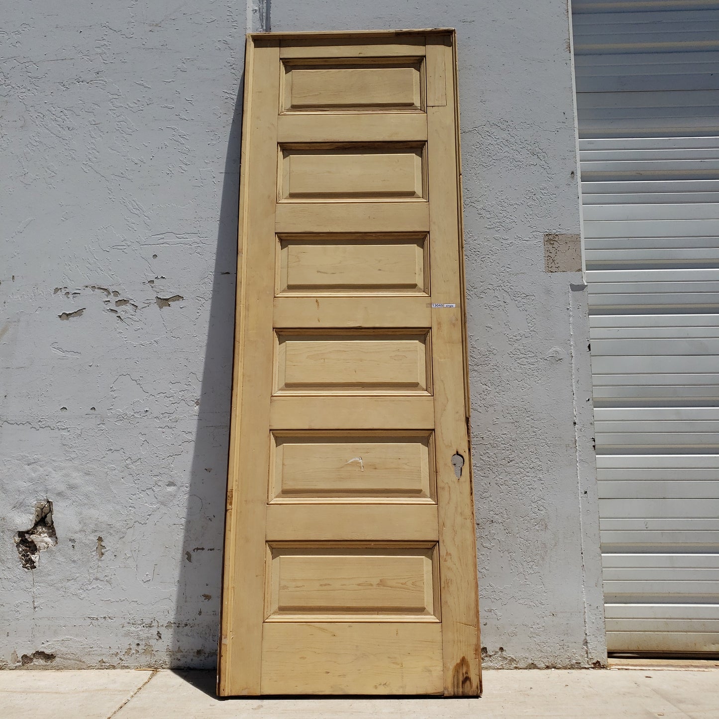 Single Antique 6 Panel Solid Wood Door