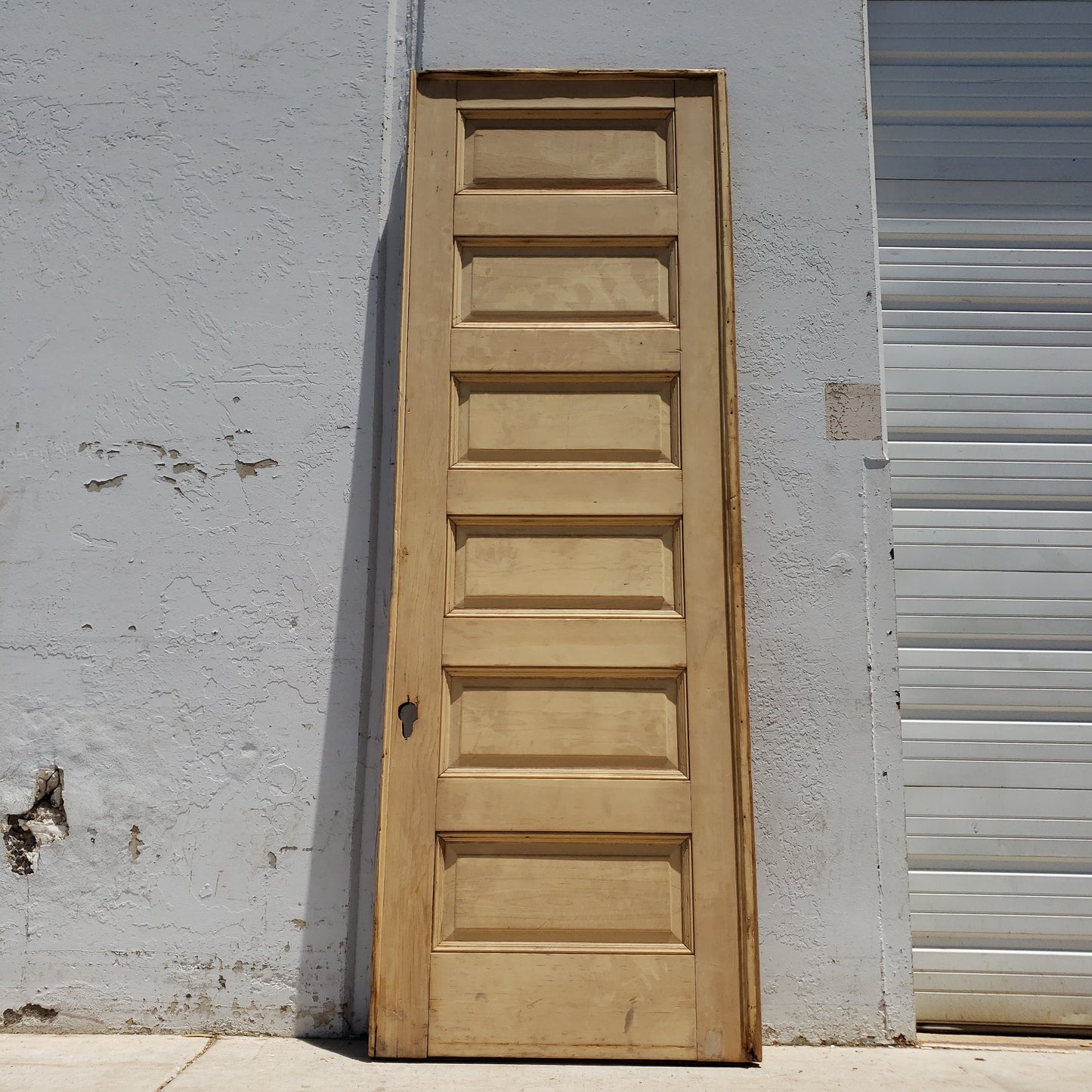 Single Antique 6 Panel Solid Wood Door