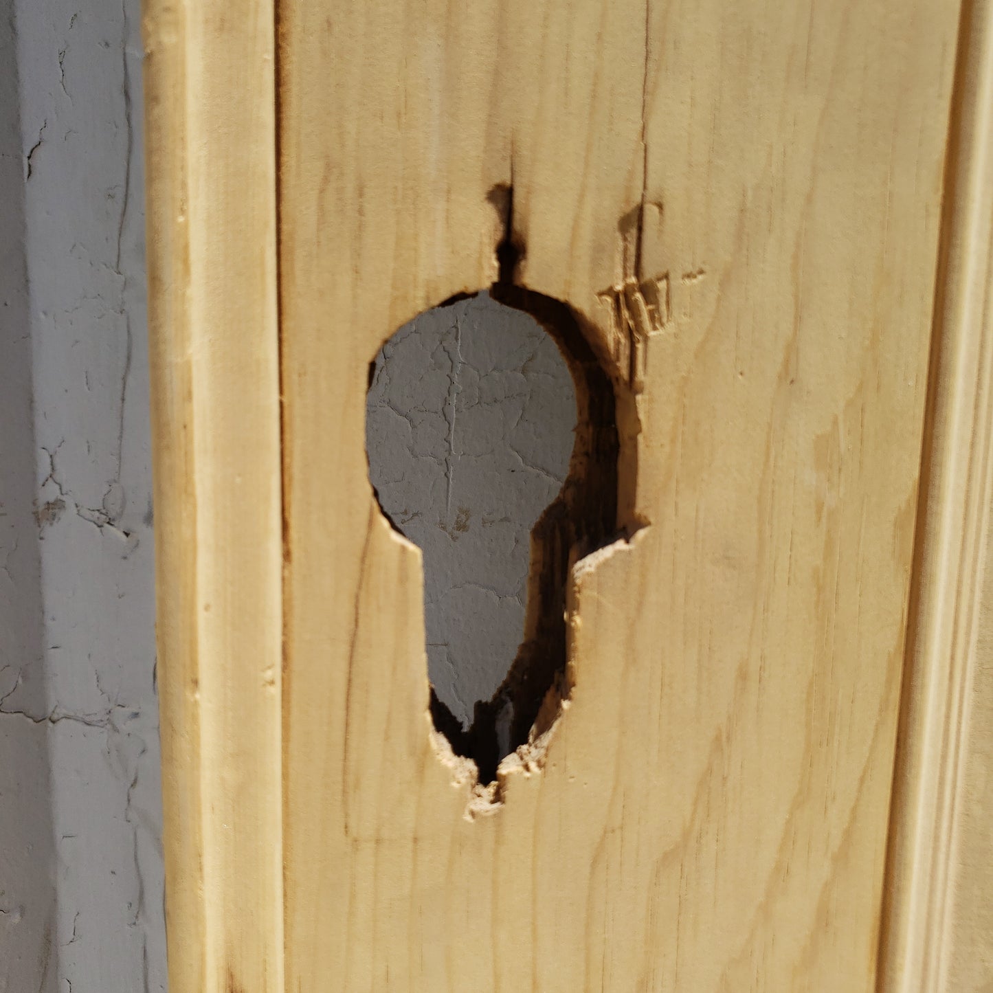 Single Antique 6 Panel Solid Wood Door