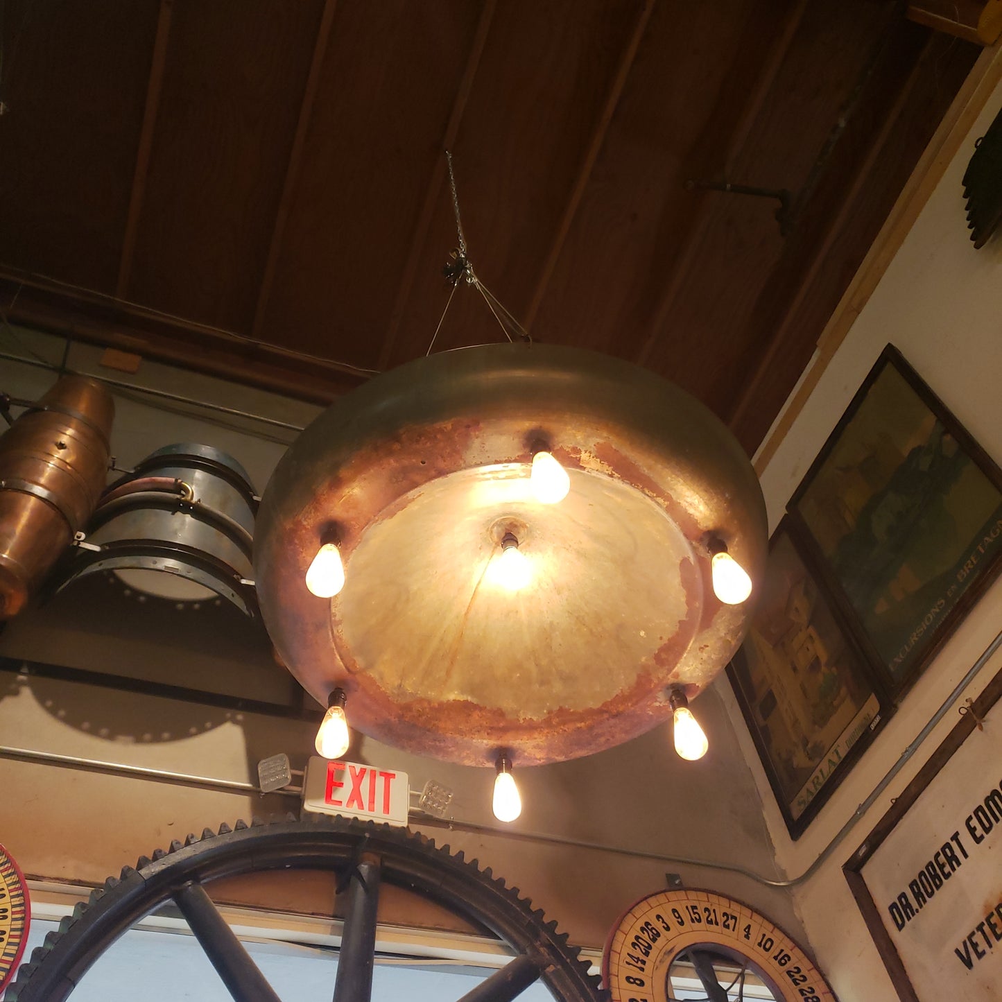 Repurposed Industrial Pendant Light