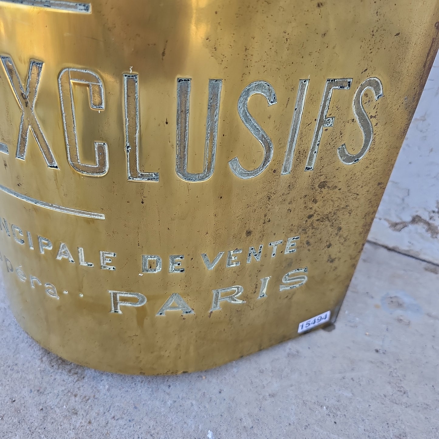 "Bianchini Férier" Brass Store Sign from Paris