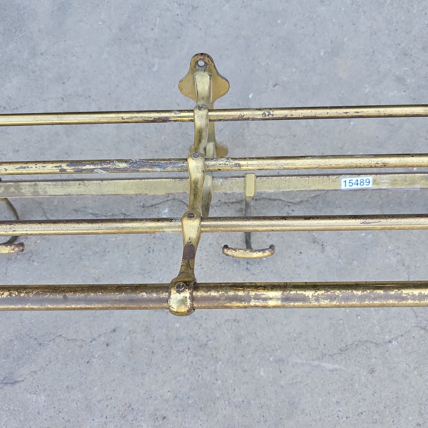 Long Brass Coat Rack from Lisle Sur la Sorgue, France