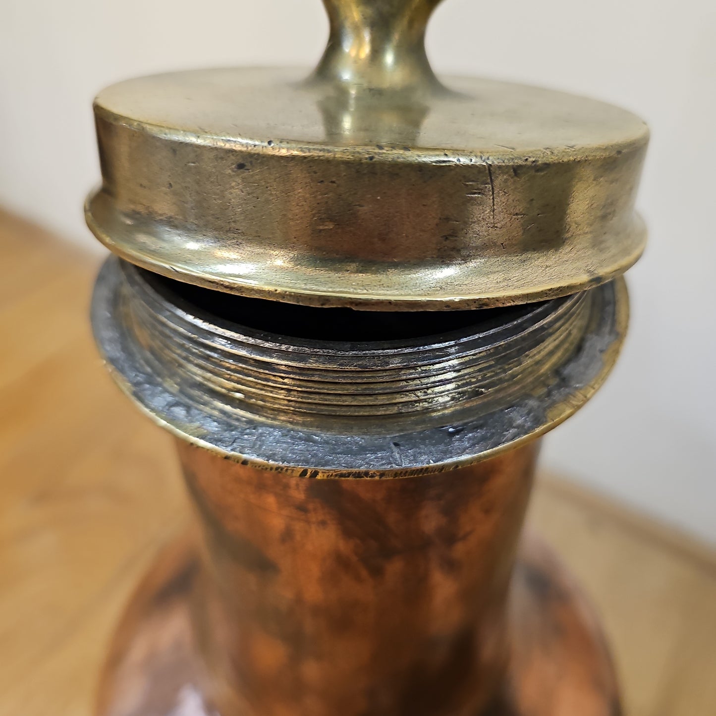 Antique French Copper Pharmacy Bottle