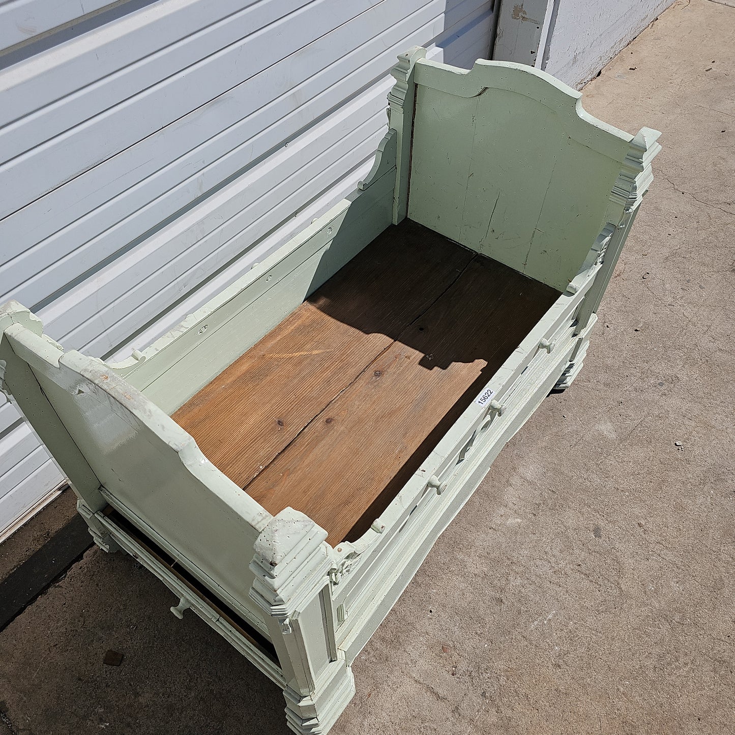 Early Painted Child's Bed with Drawer