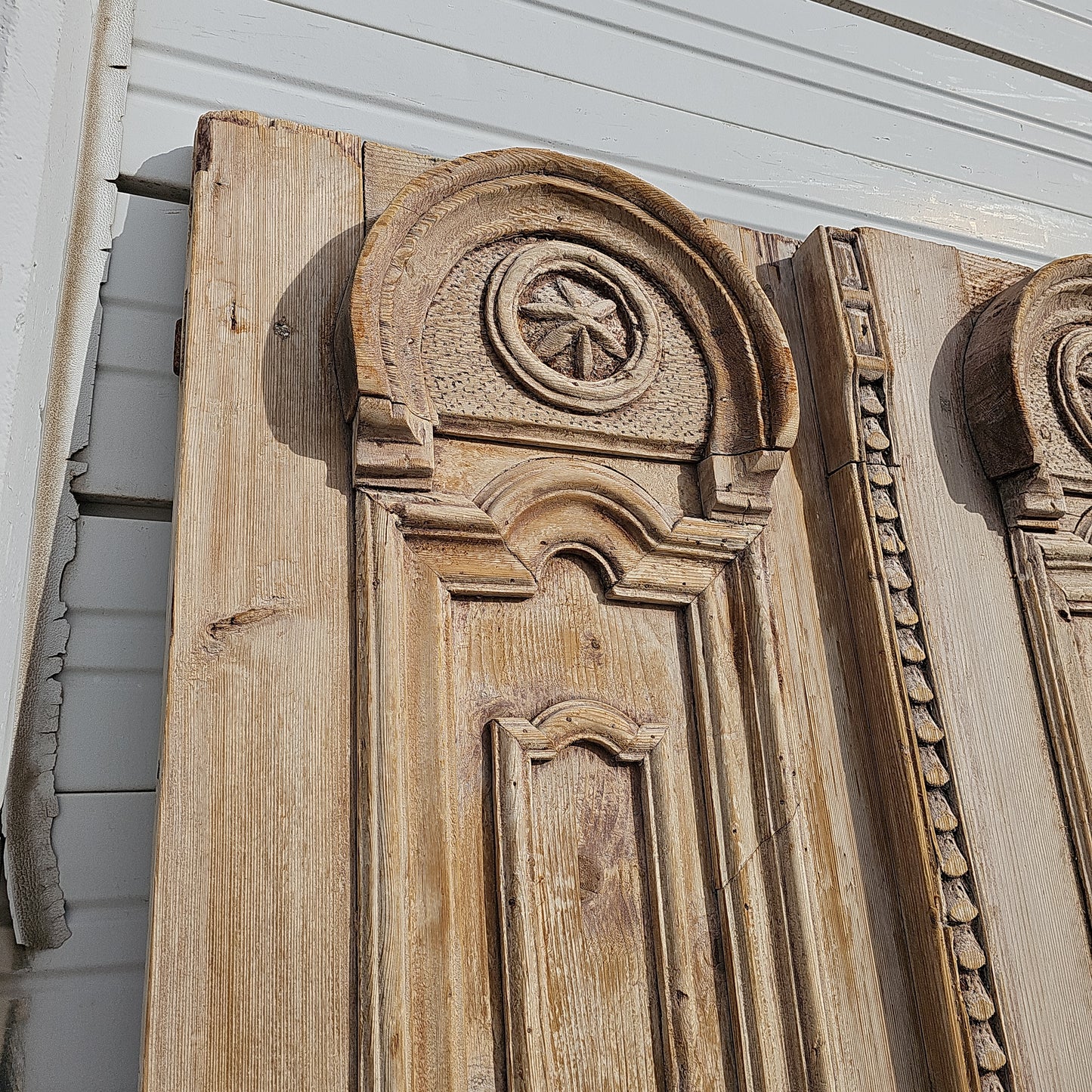 Pair of Carved Wood Panel Doors