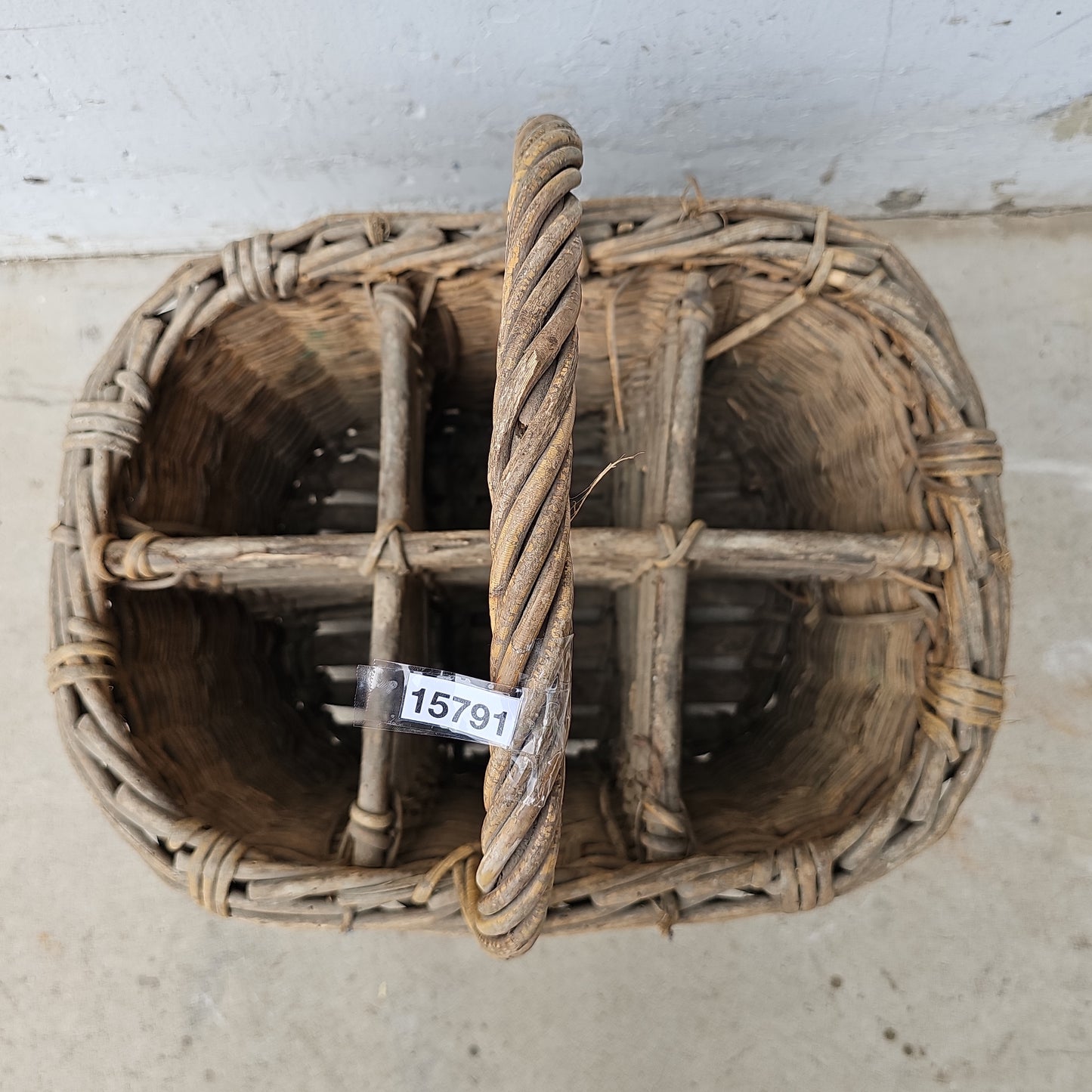 French Gathering Divided Basket with Handle