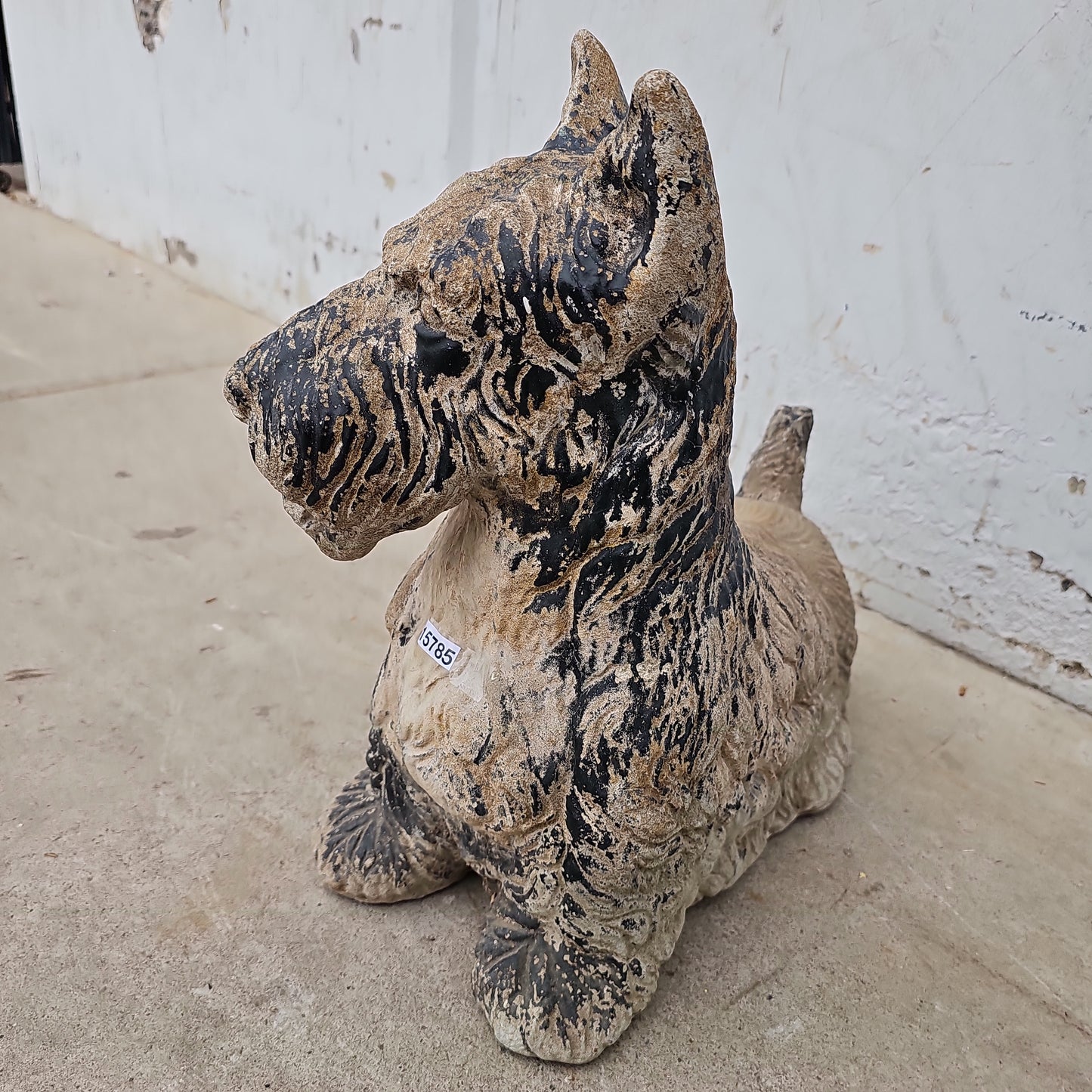 Concrete Seated Scottie Dog Statue