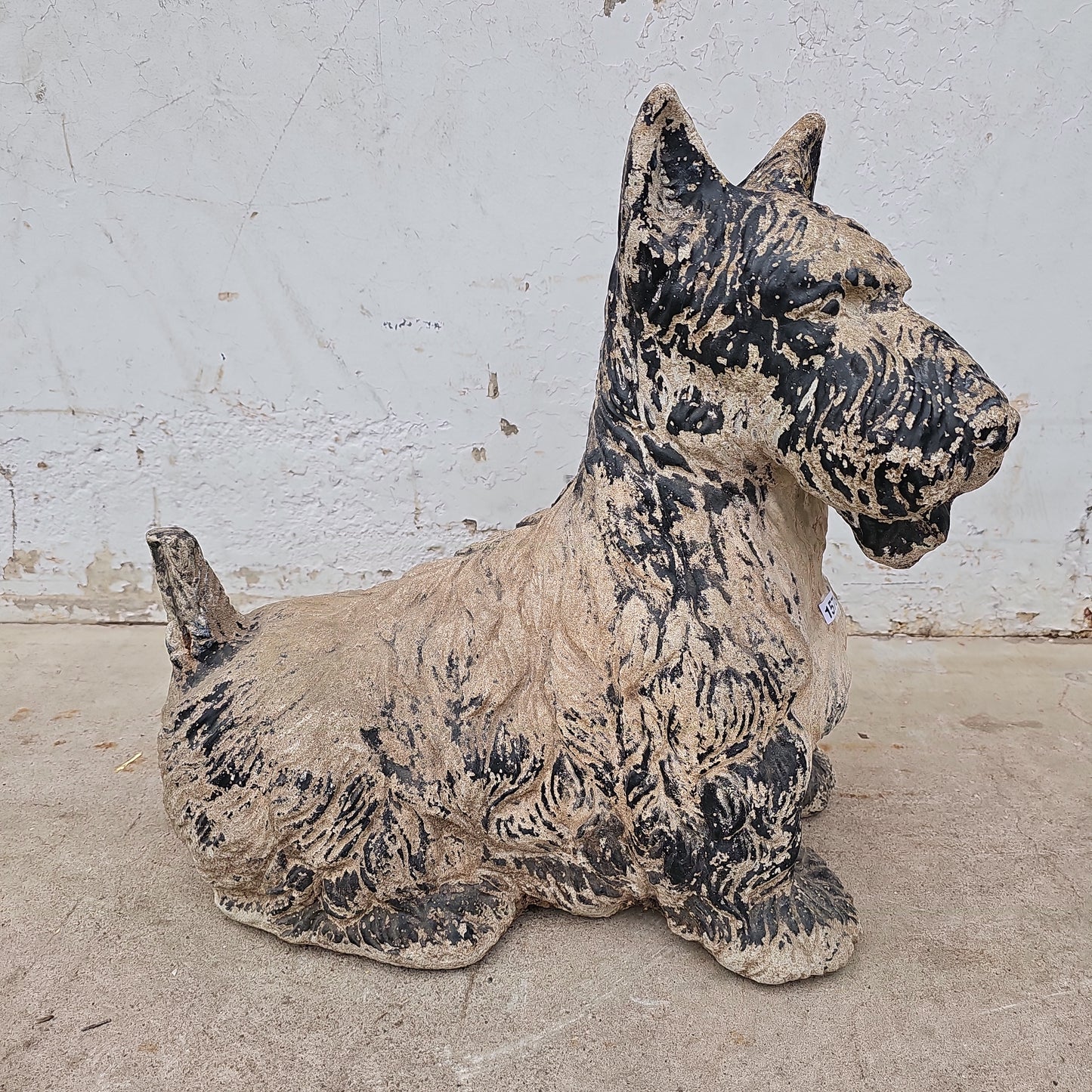 Concrete Seated Scottie Dog Statue