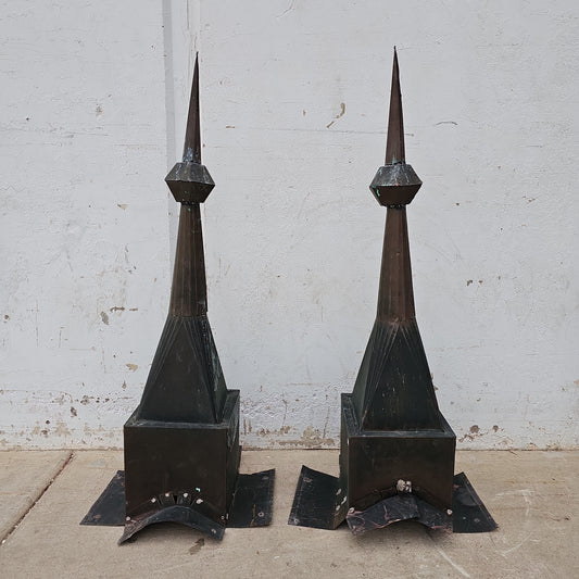 Pair of Copper Finials