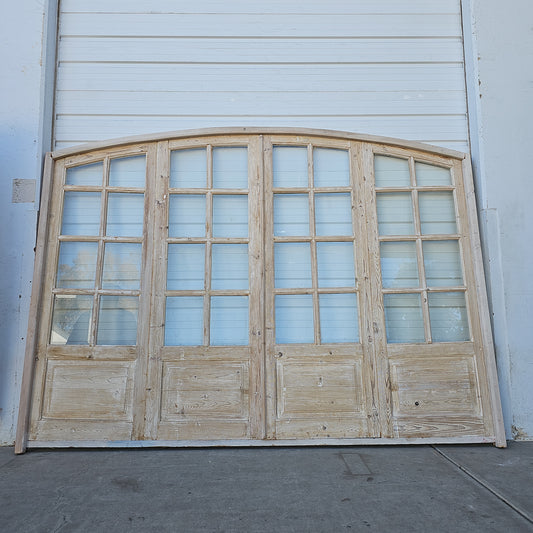 Set of 4 Wood Arched Doors w/32 Lites