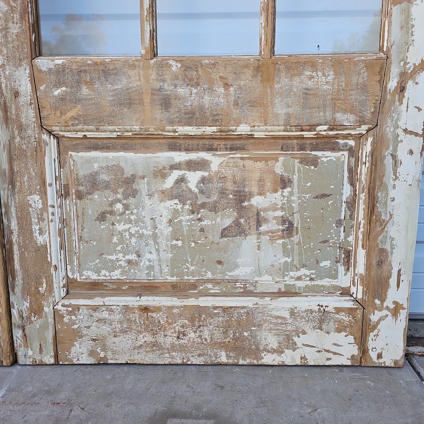 Pair of Painted French Doors w/42 Glass Lites