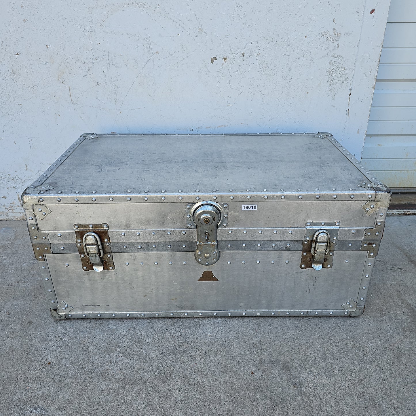 Vintage Aluminum Metal Trunk