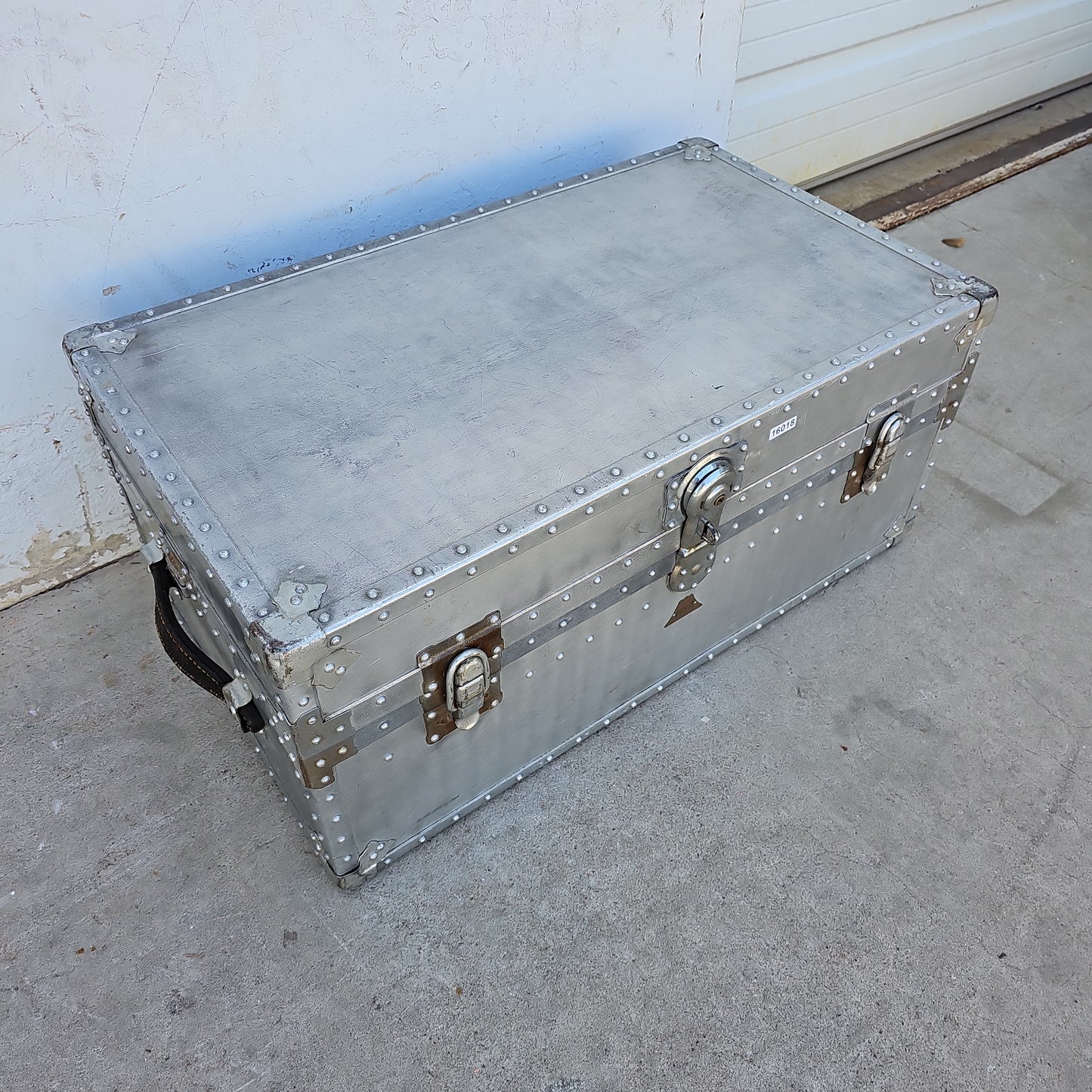 Vintage Aluminum Metal Trunk