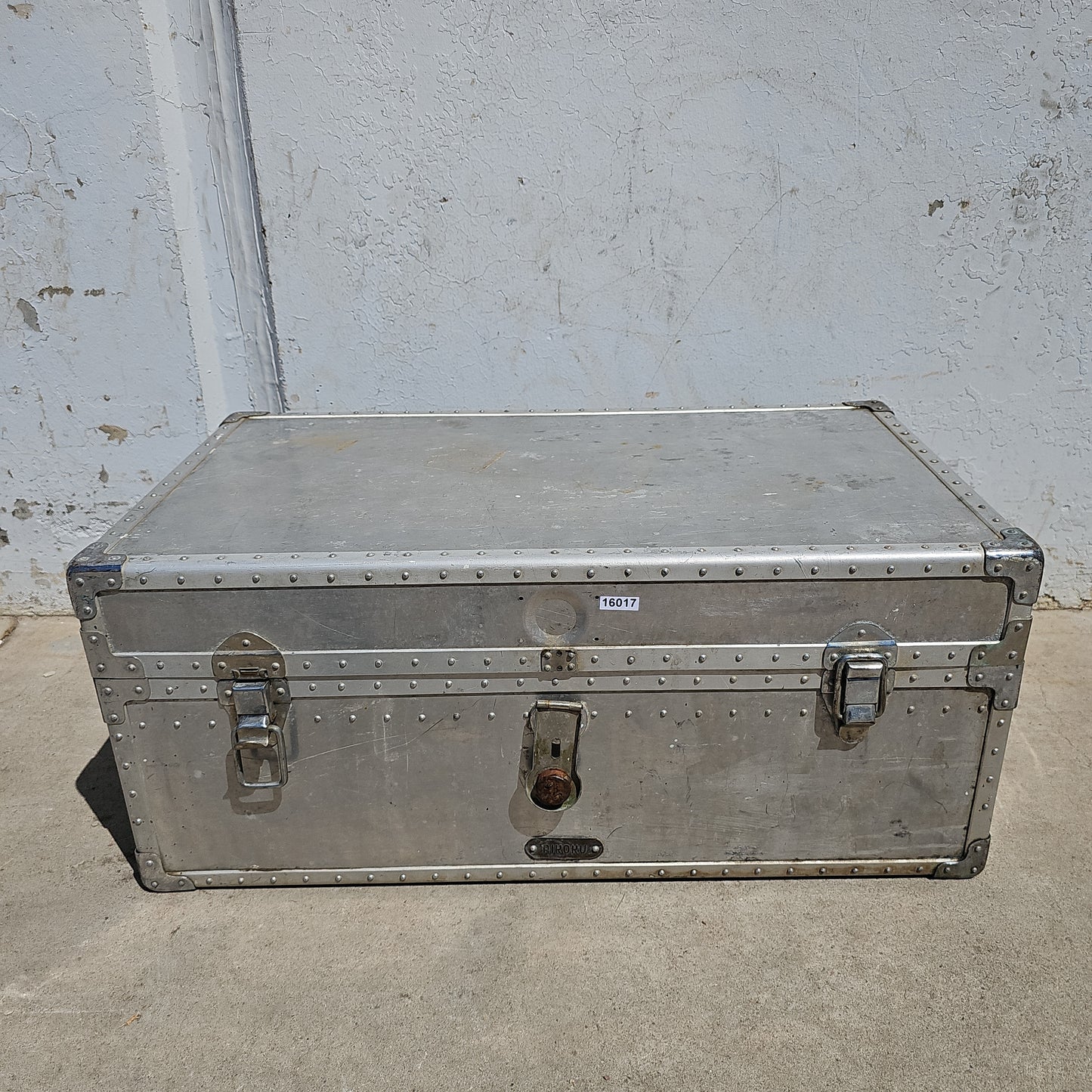 Vintage Aluminum Metal Trunk