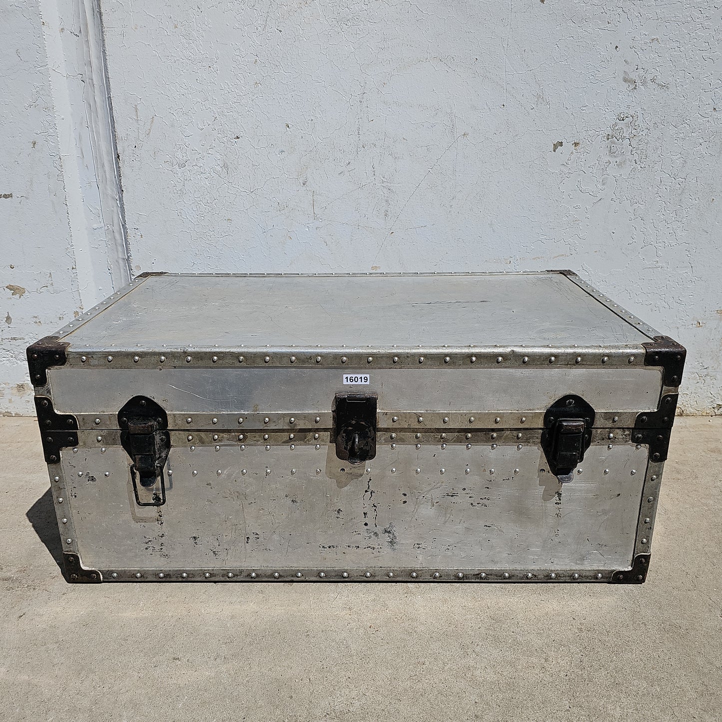 Vintage Aluminum Metal Trunk