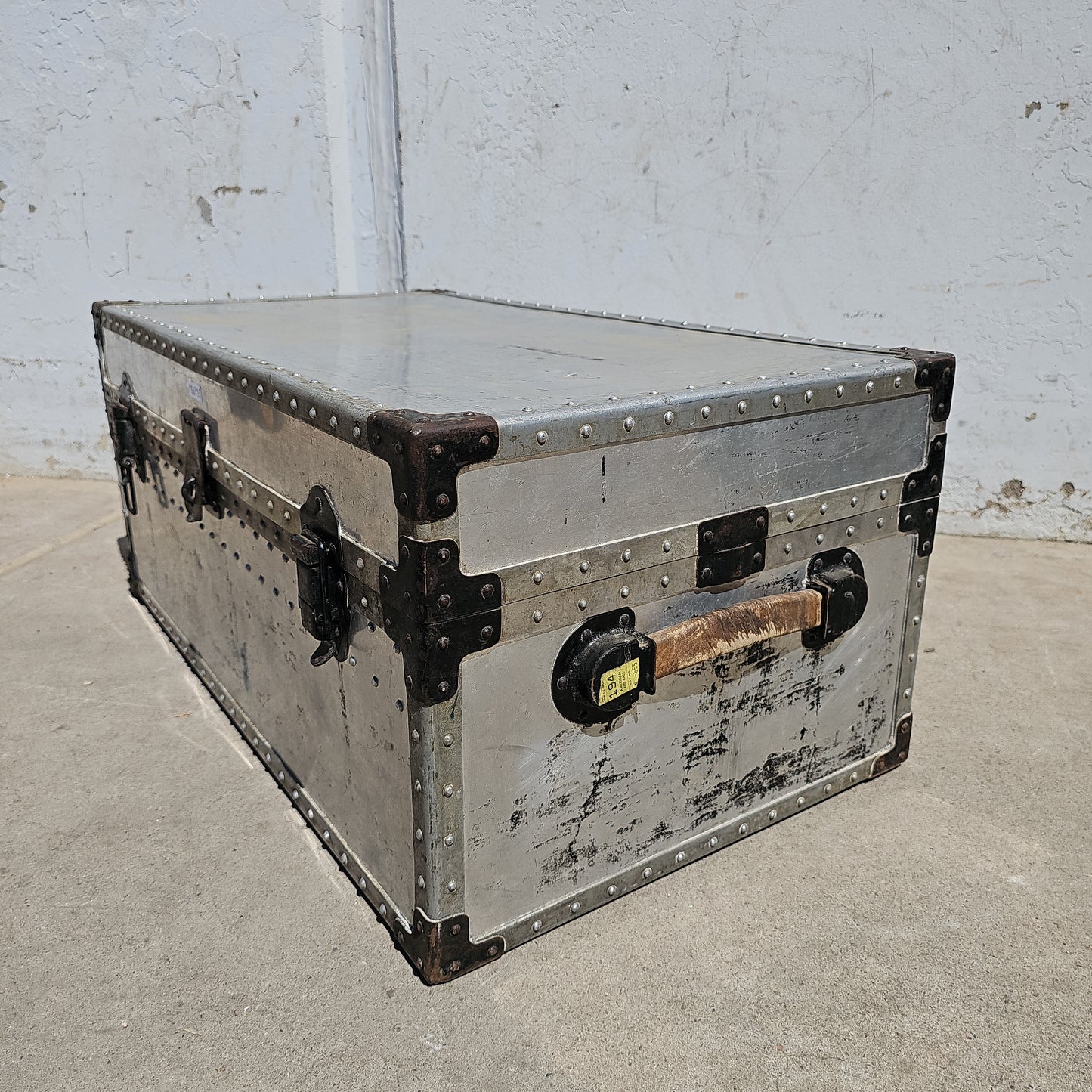 Vintage Aluminum Metal Trunk