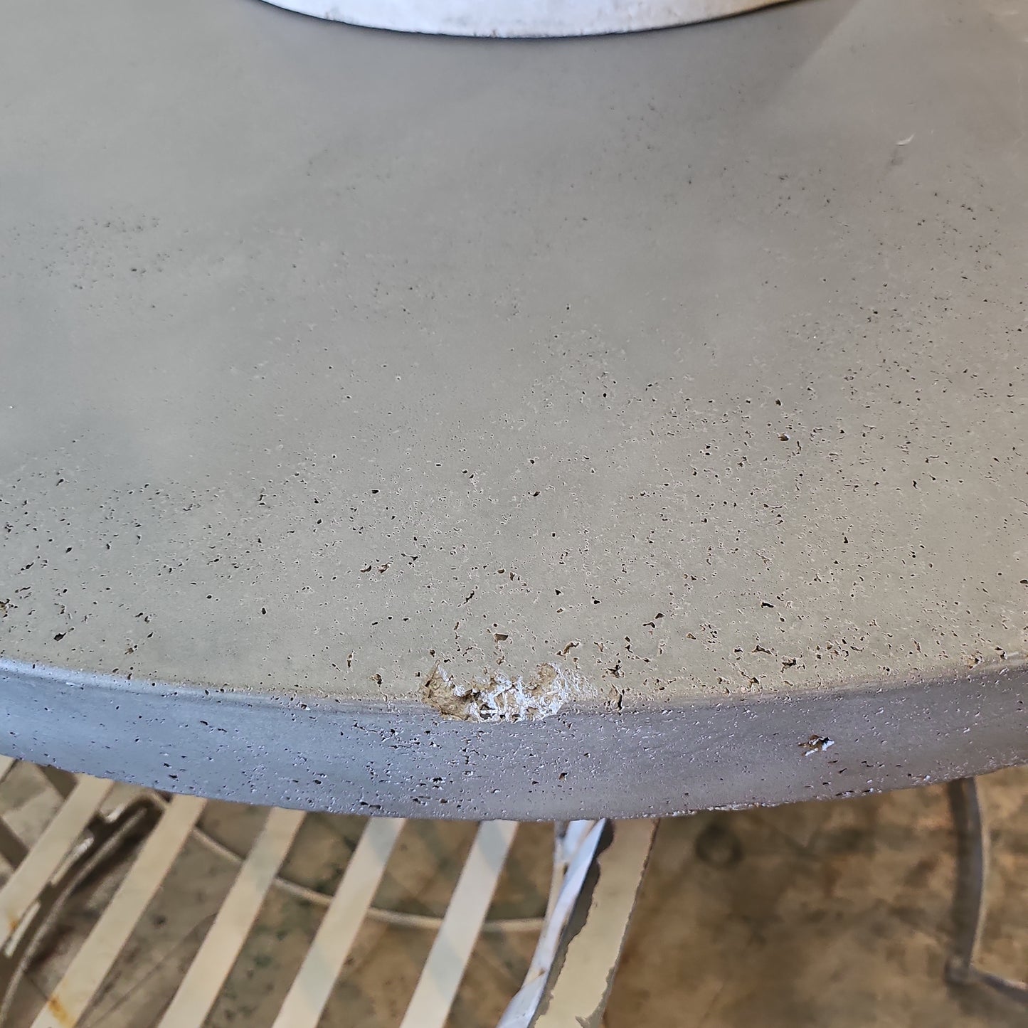 60" Round Concrete Table Top Gray