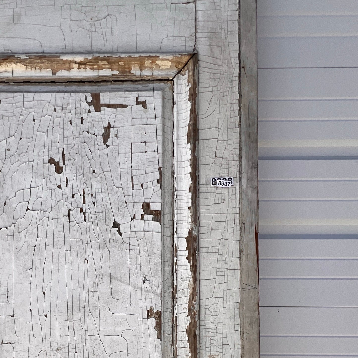 3 Panel Single White Antique Door
