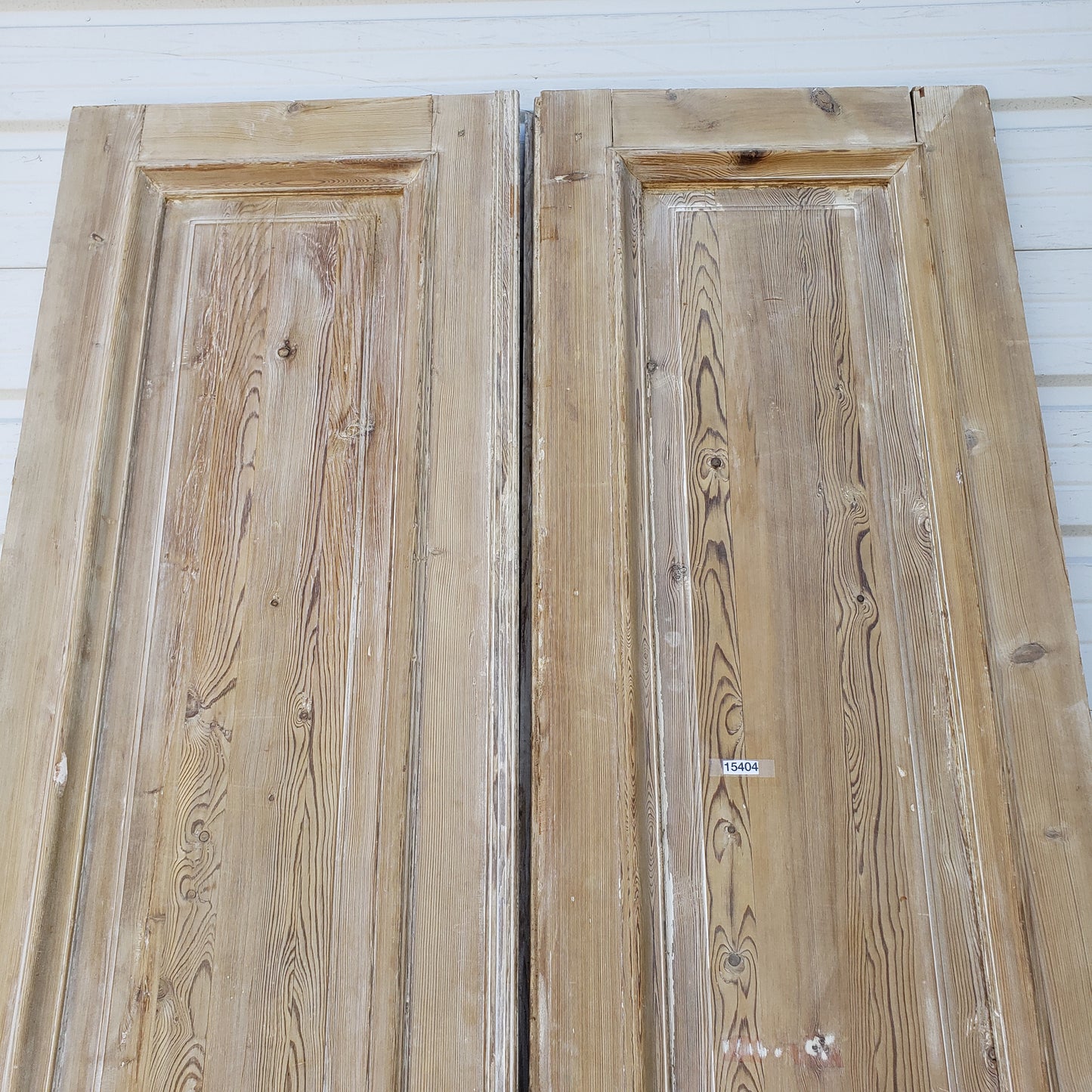 Pair of Washed Antique Wood Panel Doors