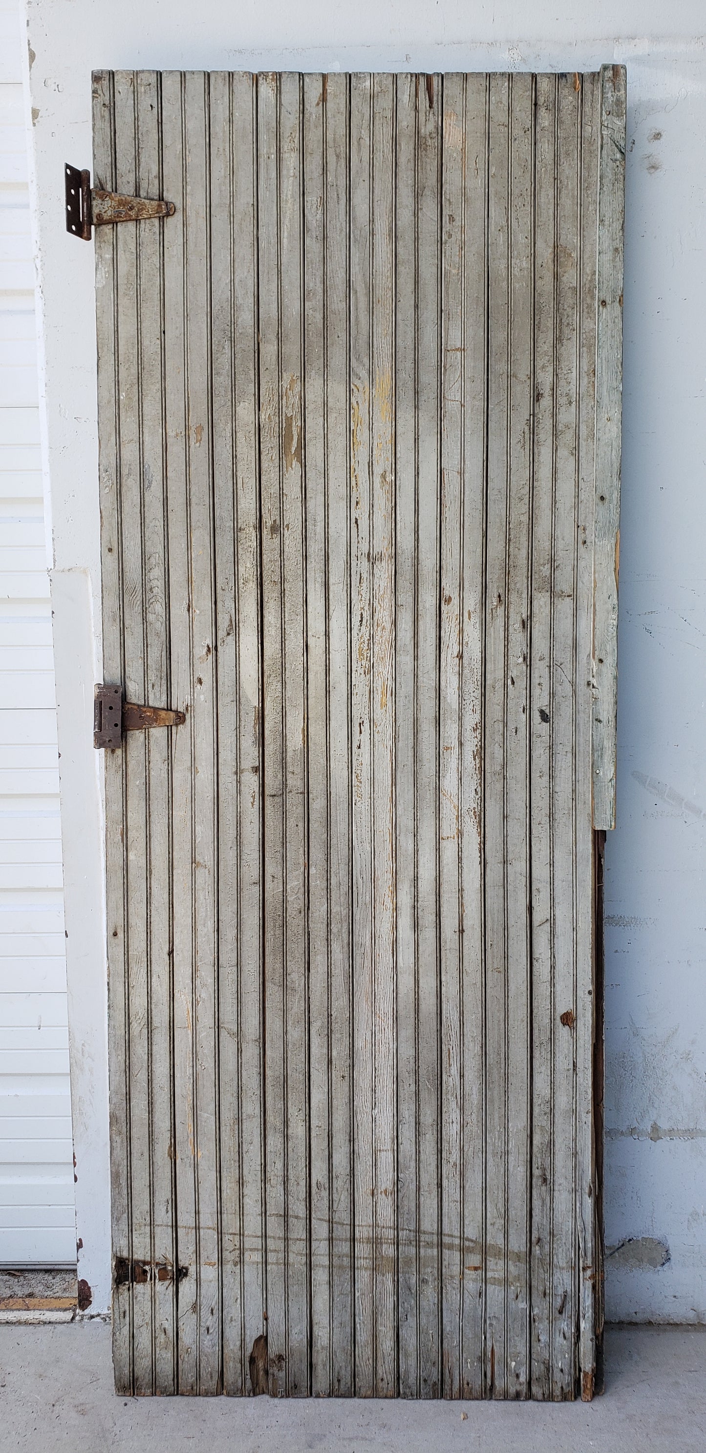 Single 2 Panel White Antique Barn Door