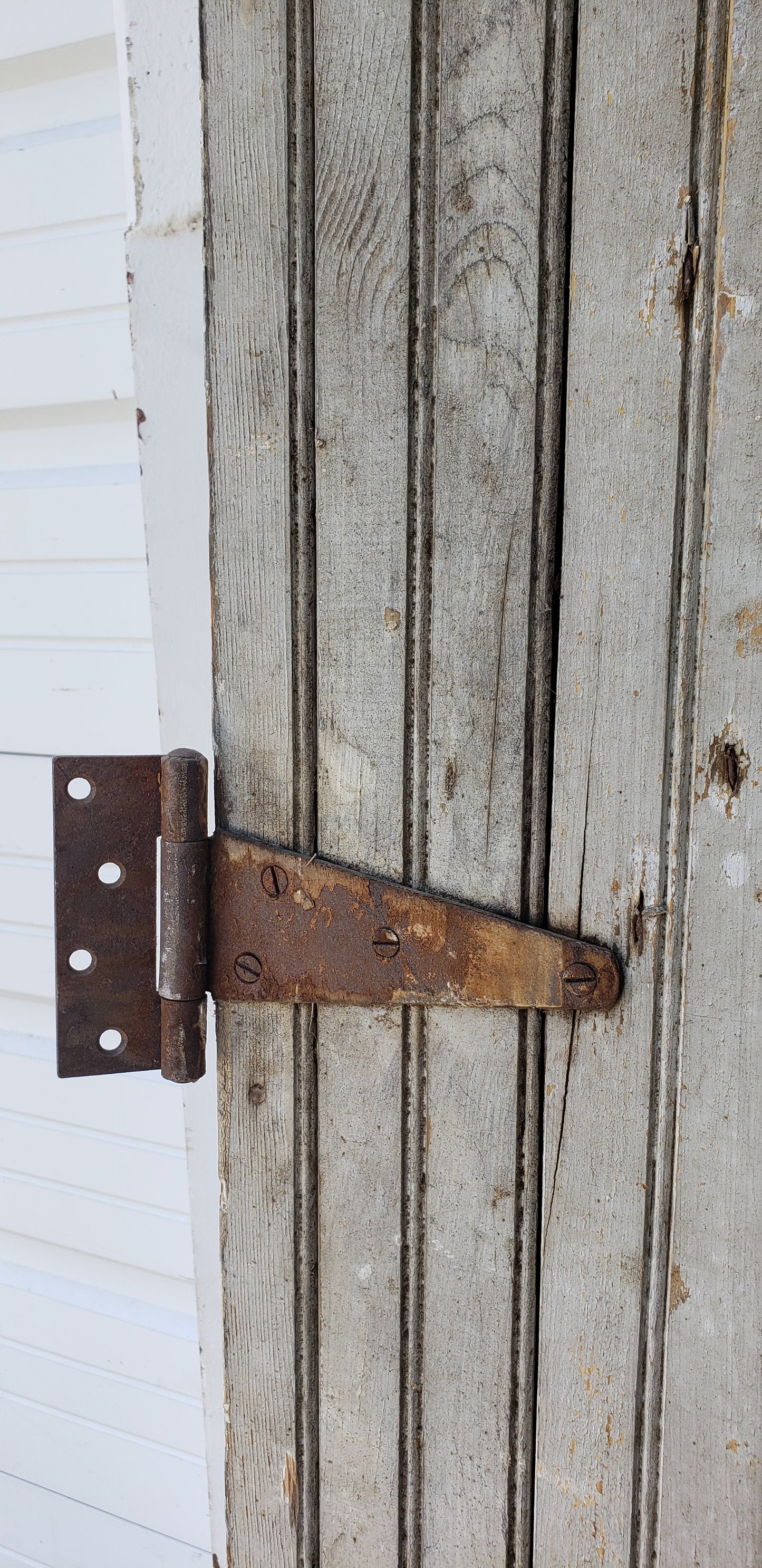 Single 2 Panel White Antique Barn Door