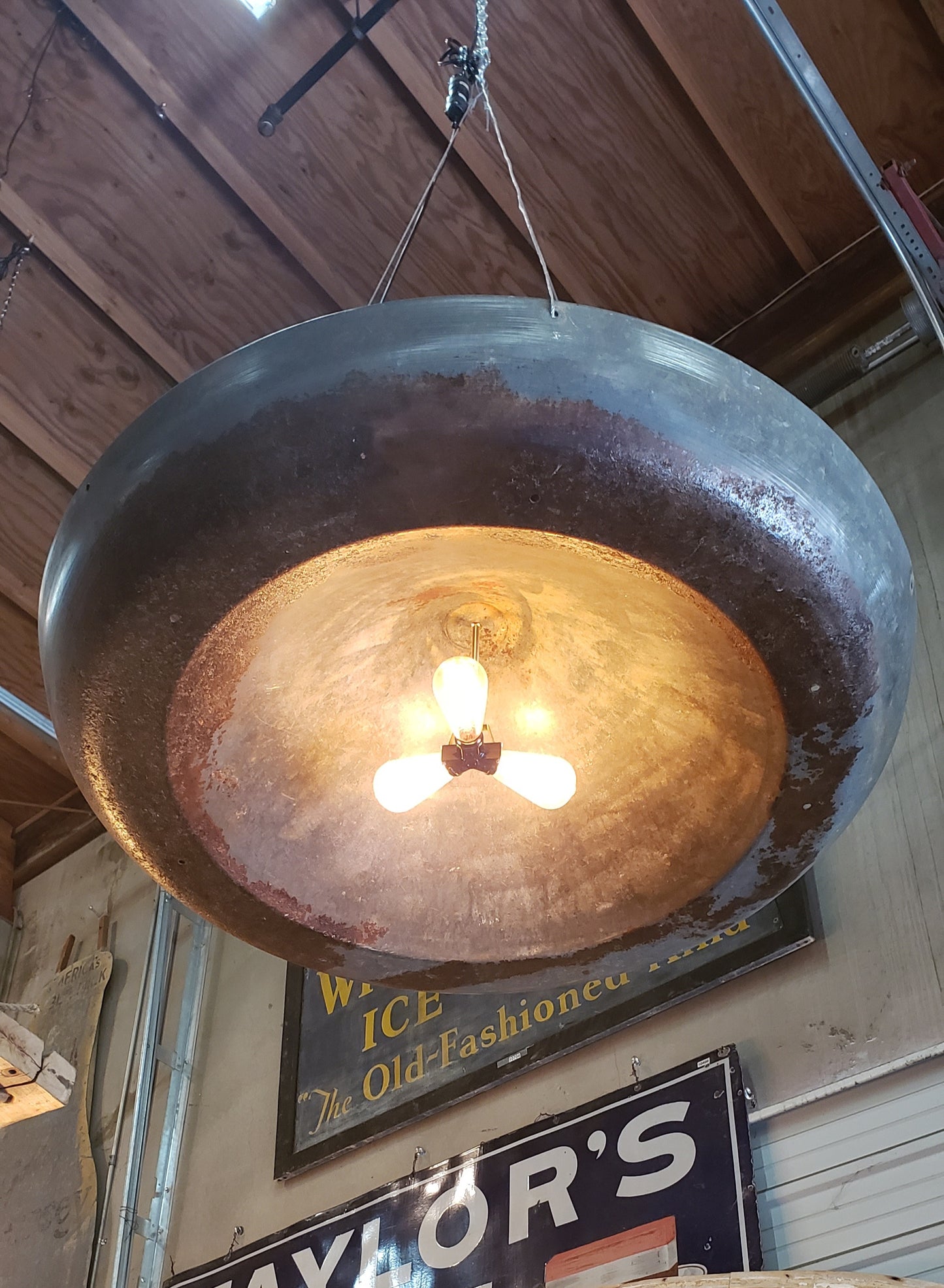 Repurposed Industrial Pendant Light