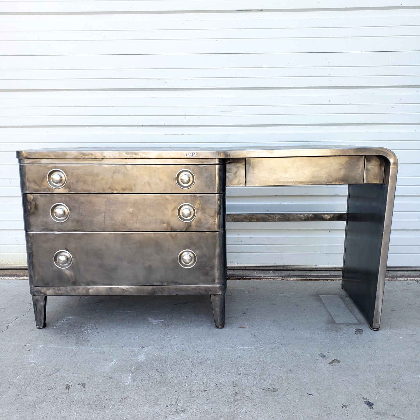 Stripped Norman Bel Geddes Metal Desk