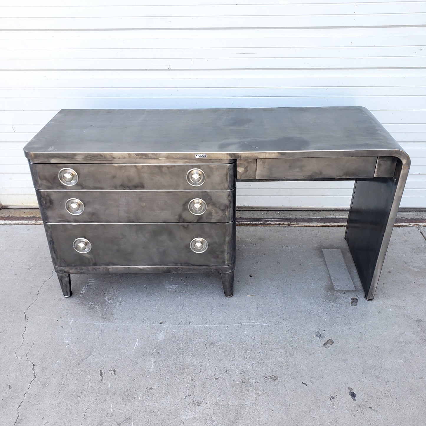 Stripped Norman Bel Geddes Metal Desk