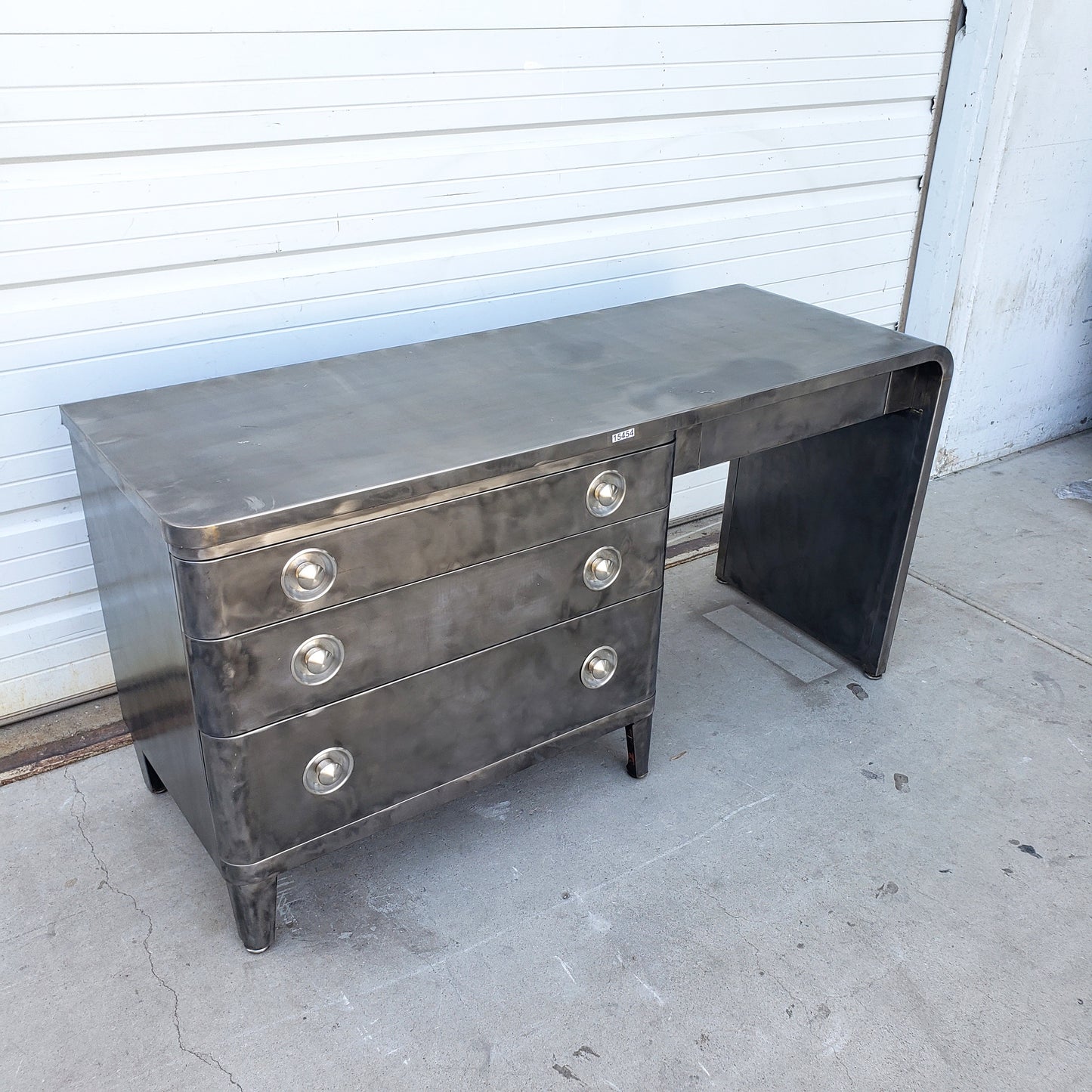 Stripped Norman Bel Geddes Metal Desk