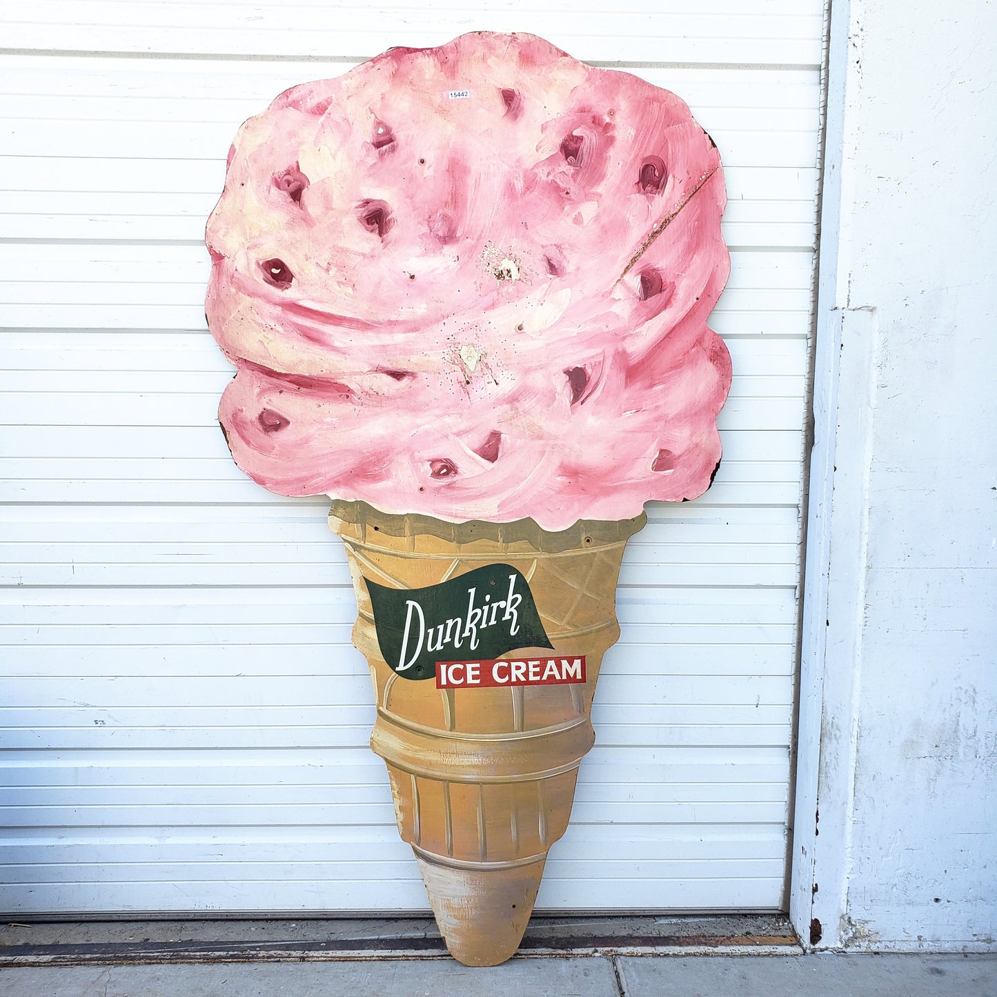 Wooden "Dunkirk" Ice Cream Sign