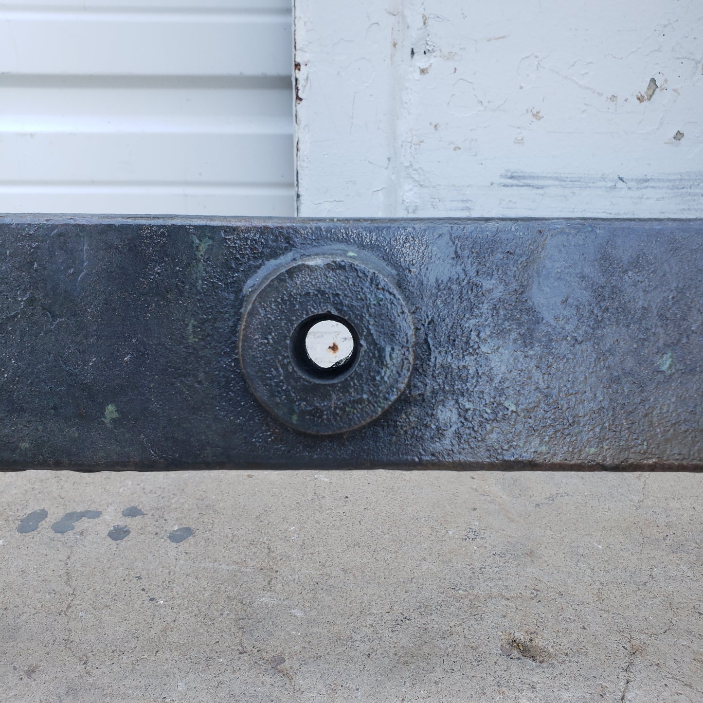 Pair of Stripped Industrial Iron Table Legs