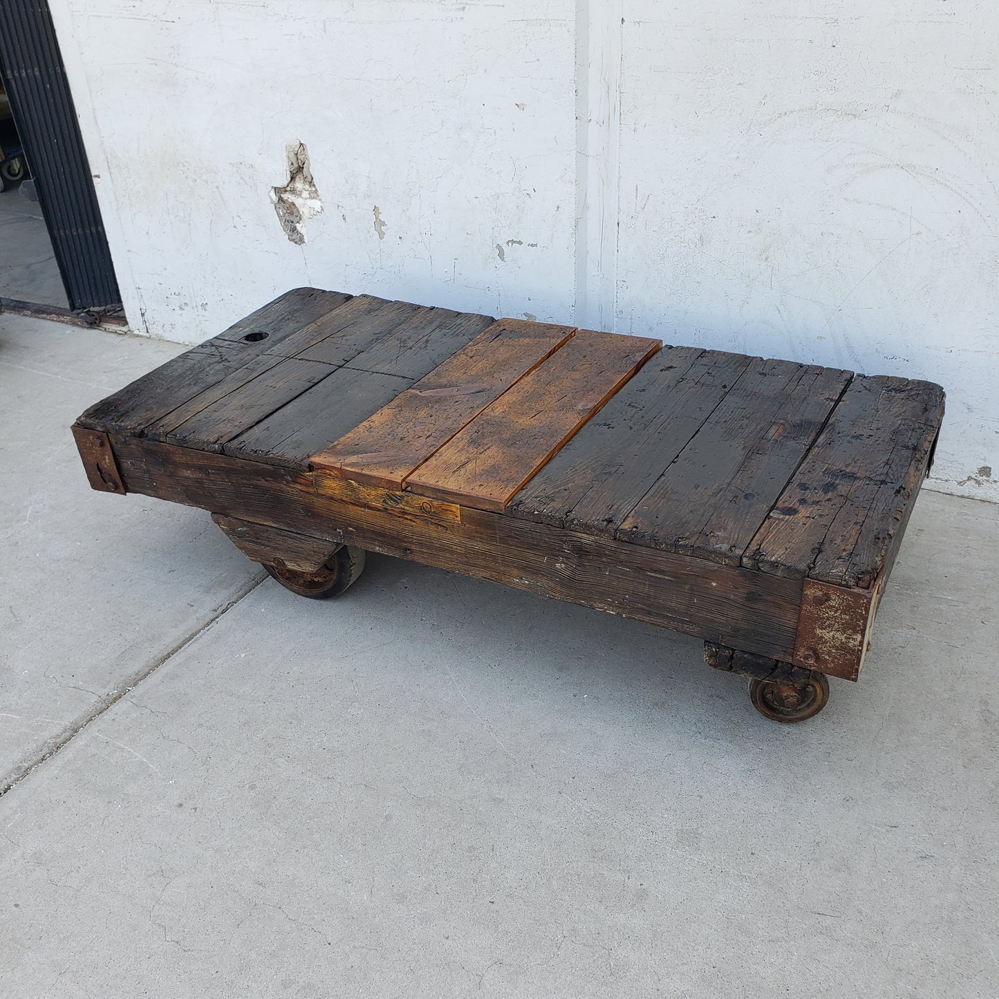 Wooden Trolley Coffee Table