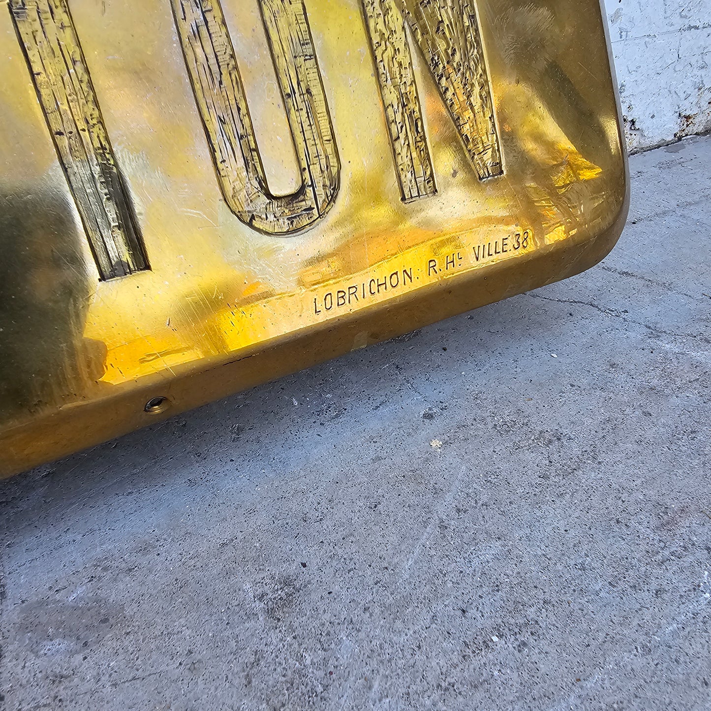 French Brass "Carlon & Piton" Store Sign