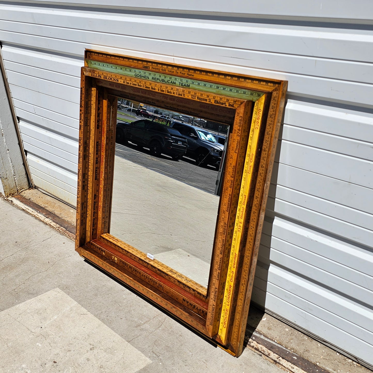 Folk Art Yardstick Mirror Square