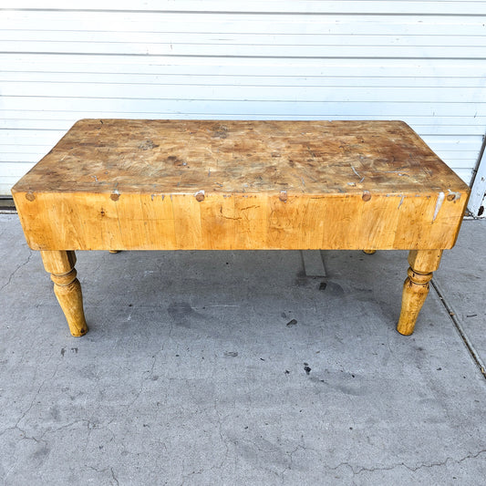 Antique French Butcher Block