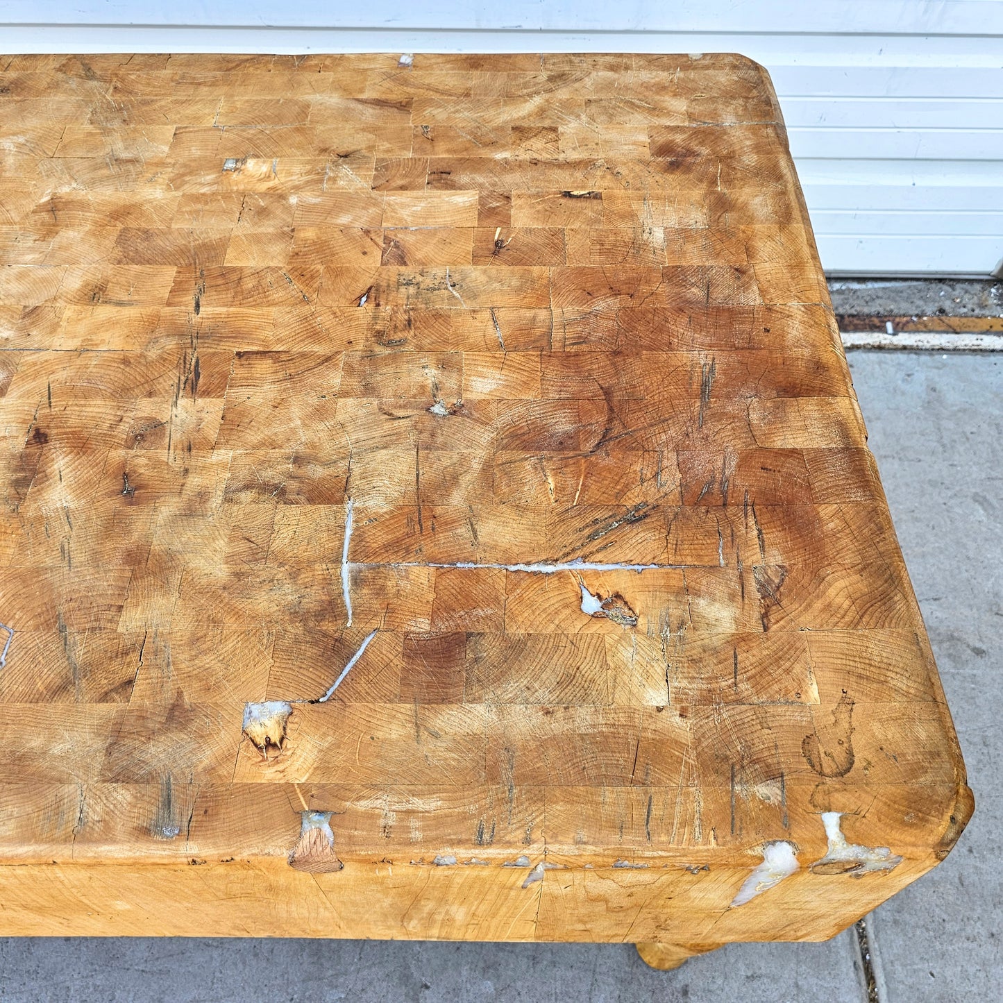 Antique French Butcher Block