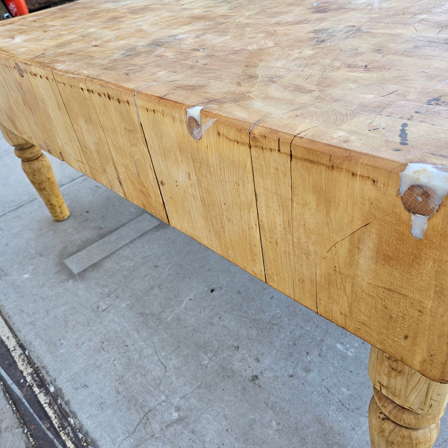 Antique French Butcher Block