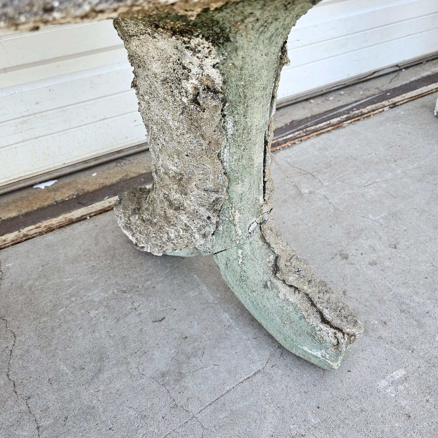 Pair of Faux Bois Concrete Benches