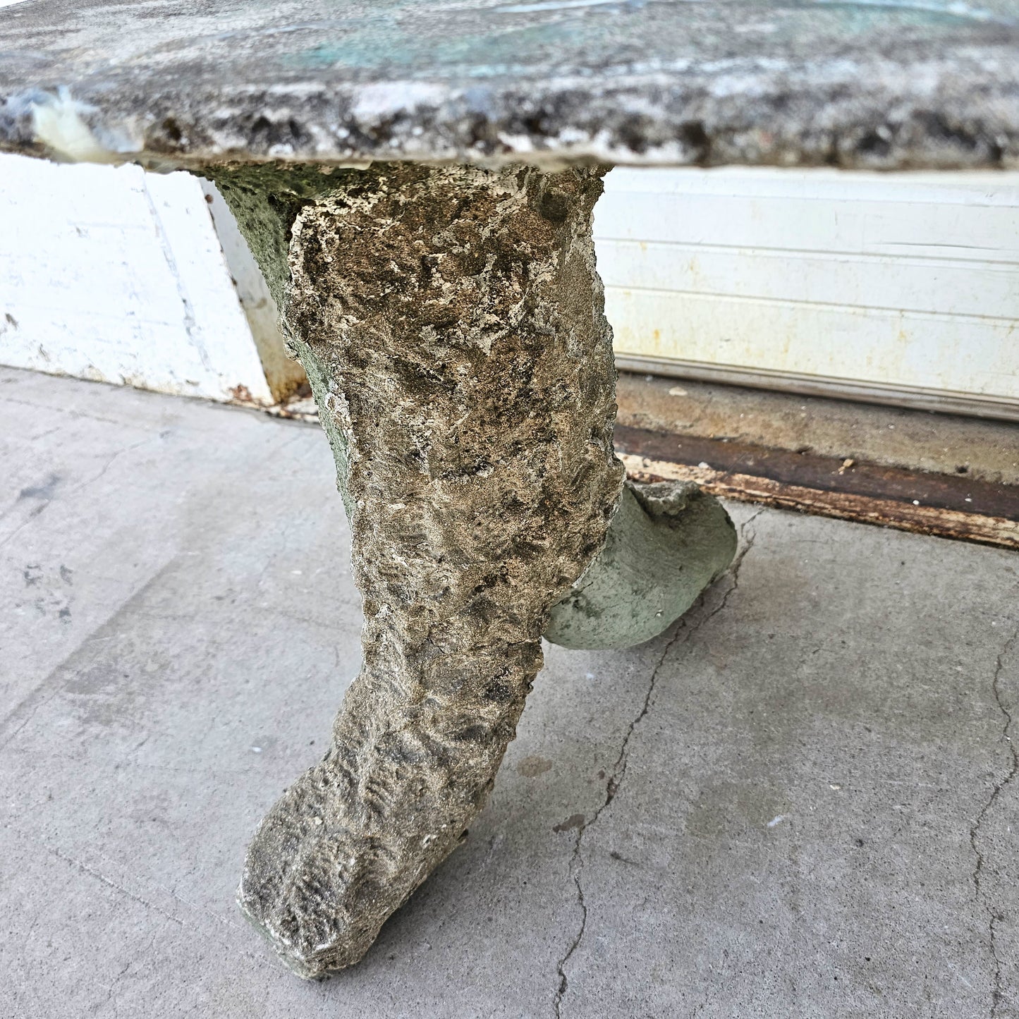 Pair of Faux Bois Concrete Benches