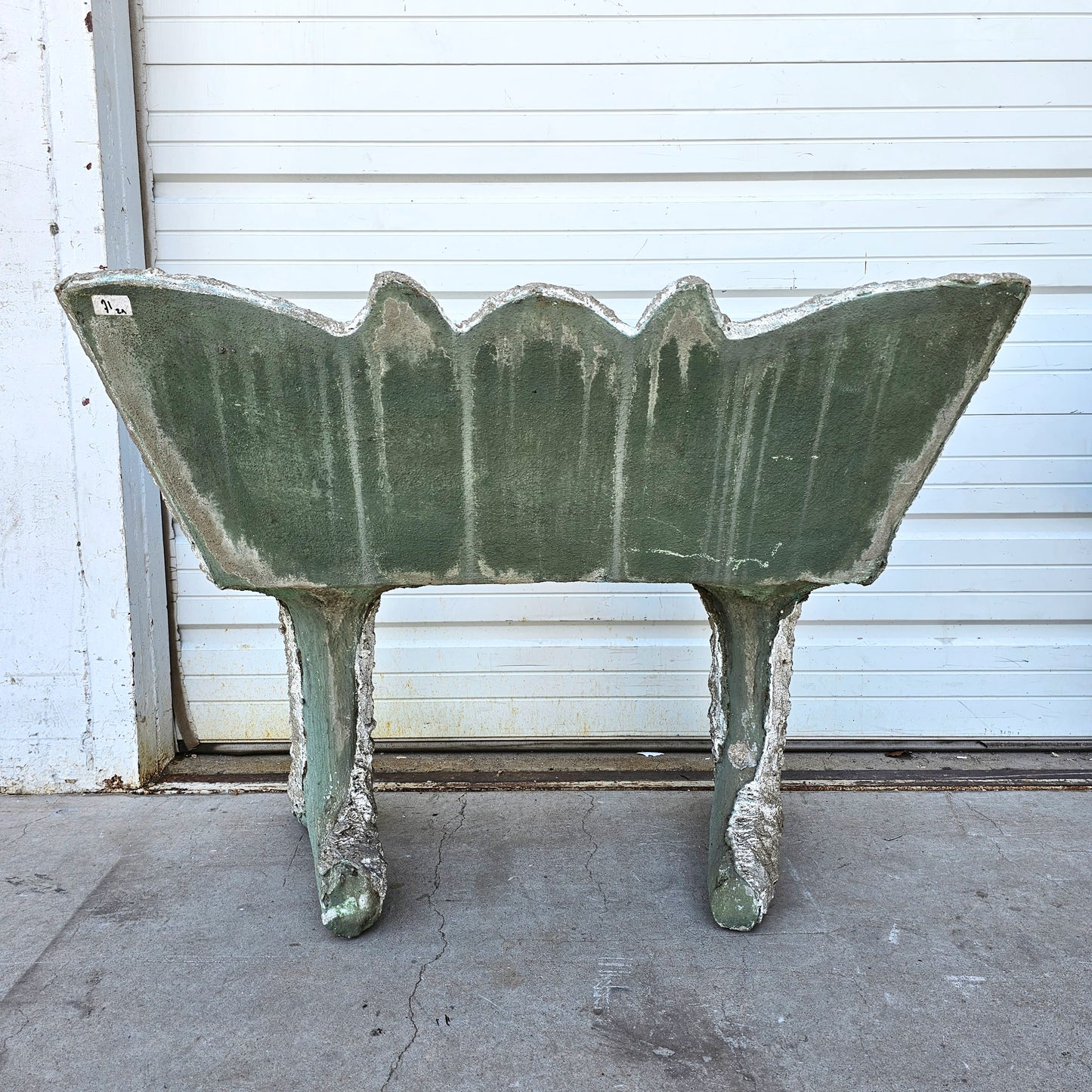 Pair of Faux Bois Concrete Benches