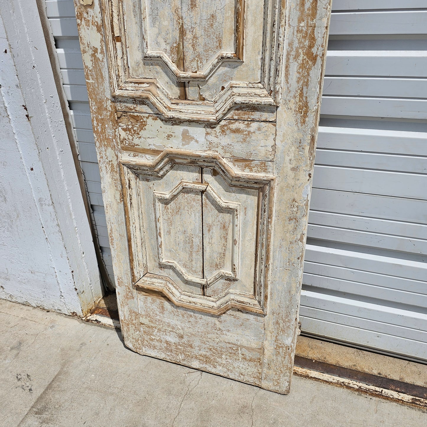 Single Ornate 3 Panel Antique Carved Door